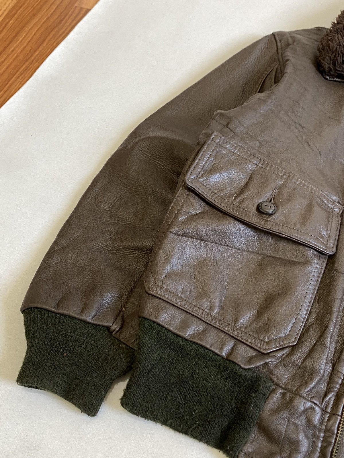 Schott Vtg 60s Schott NYC G-1 Flight Jacket Cowhide Leather 🇺🇸 Size US L / EU 52-54 / 3 - 8 Thumbnail
