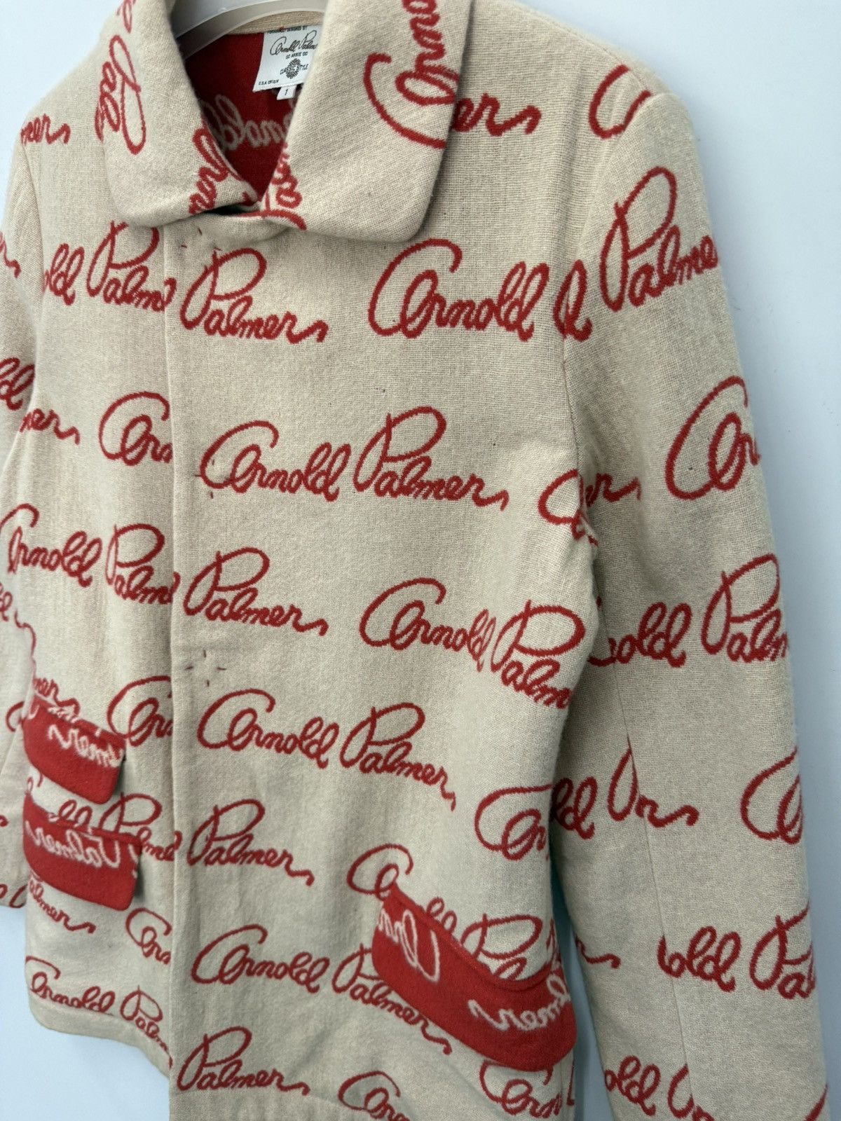 Vintage 🔥 VTG ARNOLD PALMER Overprinted Mohair Blazer Jacket Size XS / US 0-2 / IT 36-38 - 4 Thumbnail