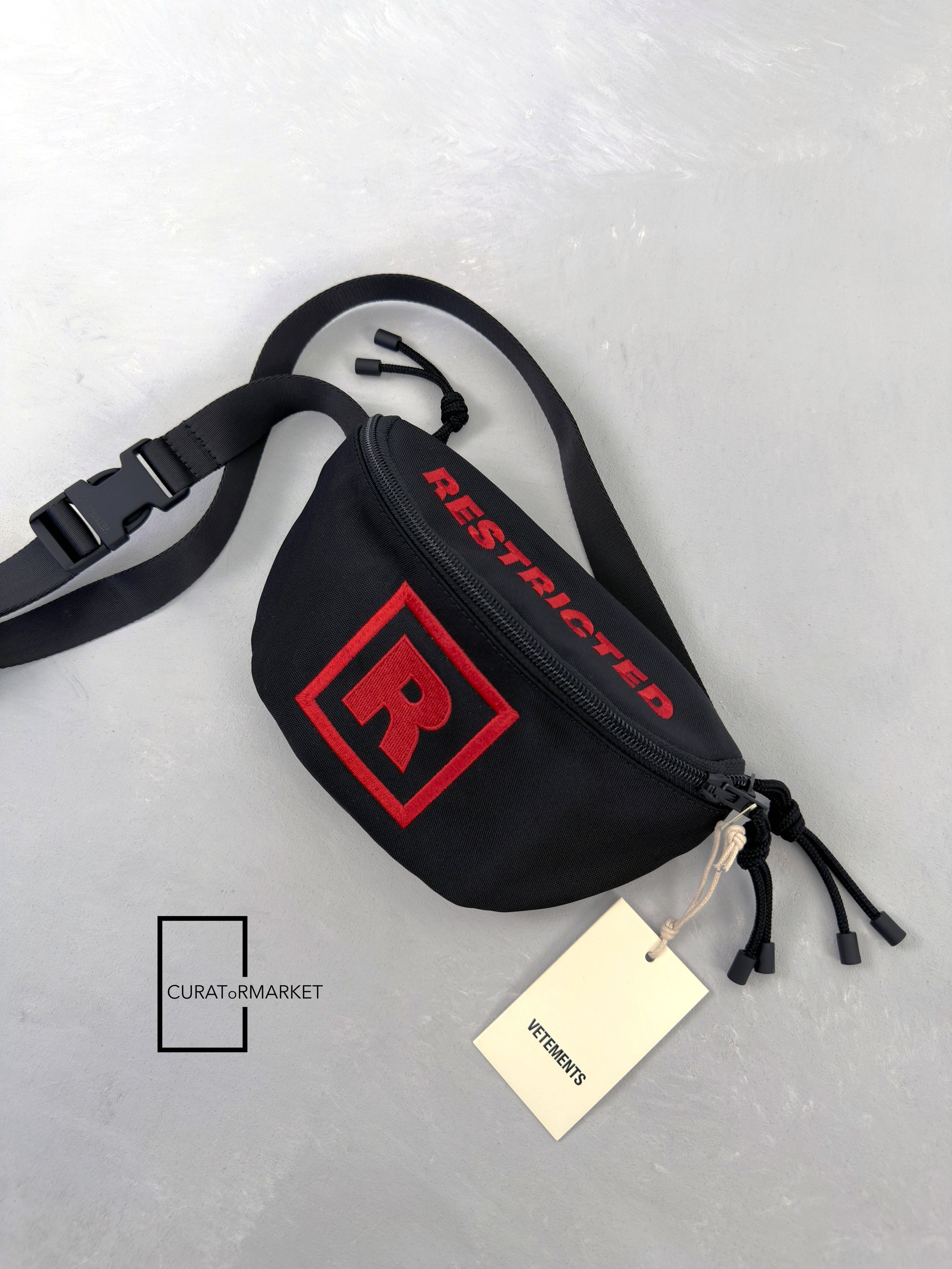 Vetements GRAIL RARE Embroidered Restricted Logo Fanny Belt Bag FW21 Size ONE SIZE - 1 Thumbnail