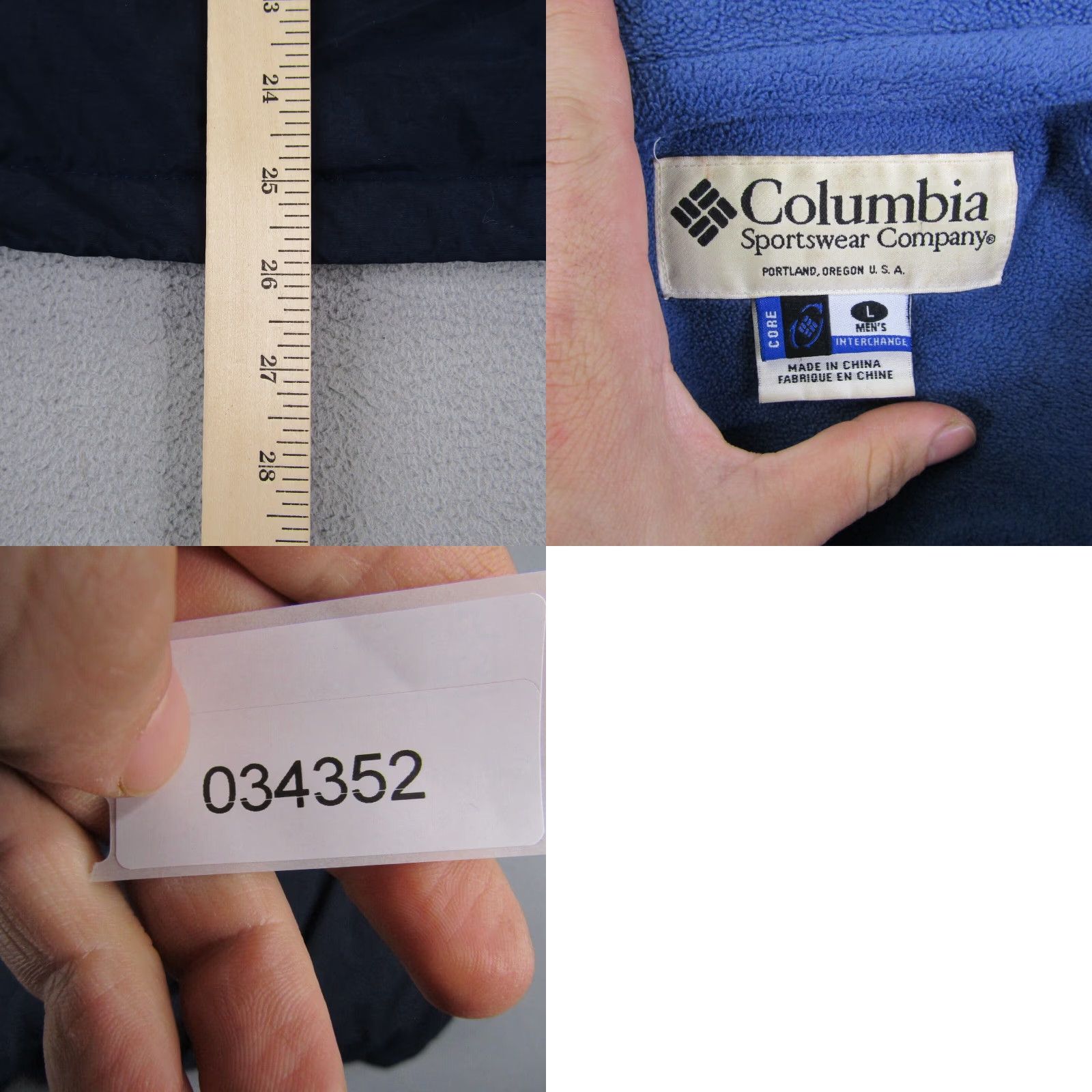 Vintage VINTAGE Columbia Jacket Mens Large Blue Interchange Fleece Lined Zip Up Waterproof Coat Size US L / EU 52-54 / 3 - 8 Thumbnail