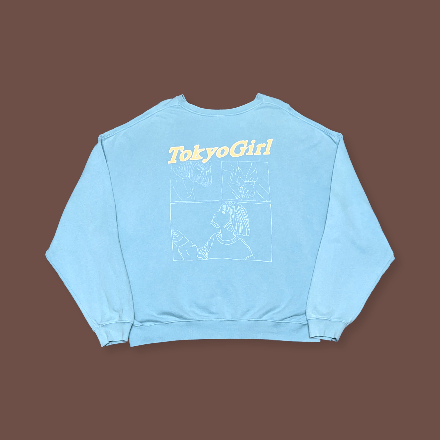 Anime × Japanese Brand × Vintage WWG Tokyo Girl Anime Manga Art Japanese Oversize Sweatshirt Size US XL / EU 56 / 4 - 2 Thumbnail