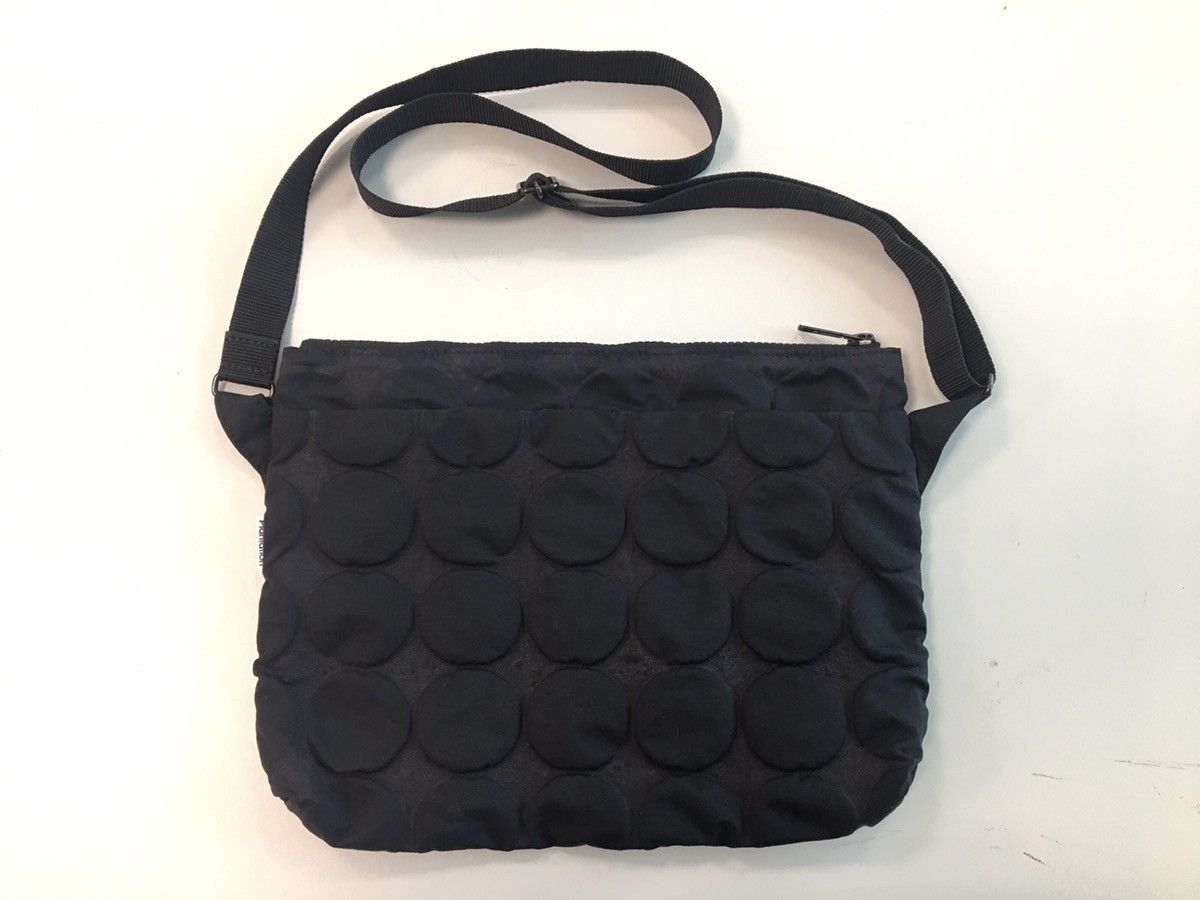 image of Plantation By Issey Miyake Polka Dot Design Sling Bag in Black, Men's