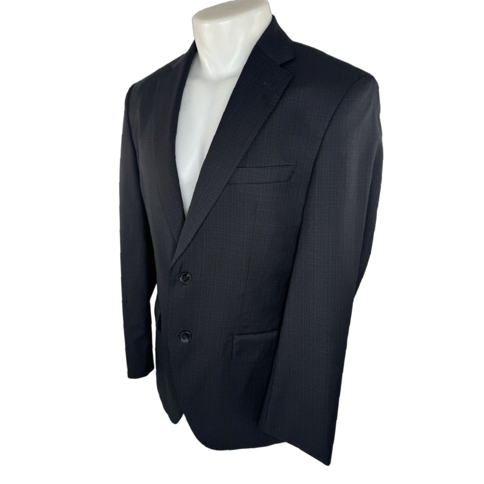 Hugo Boss HUGO BOSS / REDA Wool Suit Mens 40 R 33/30 Black, Jacket 40 R Pants 33/30, Wool, Regular, Suit, Smoke Free Home, 23 Size 40R - 1 Thumbnail