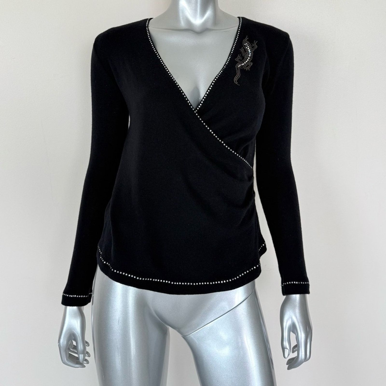 Other Women wool black sweater with crystals size M Size M / US 6-8 / IT 42-44 - 1 Thumbnail