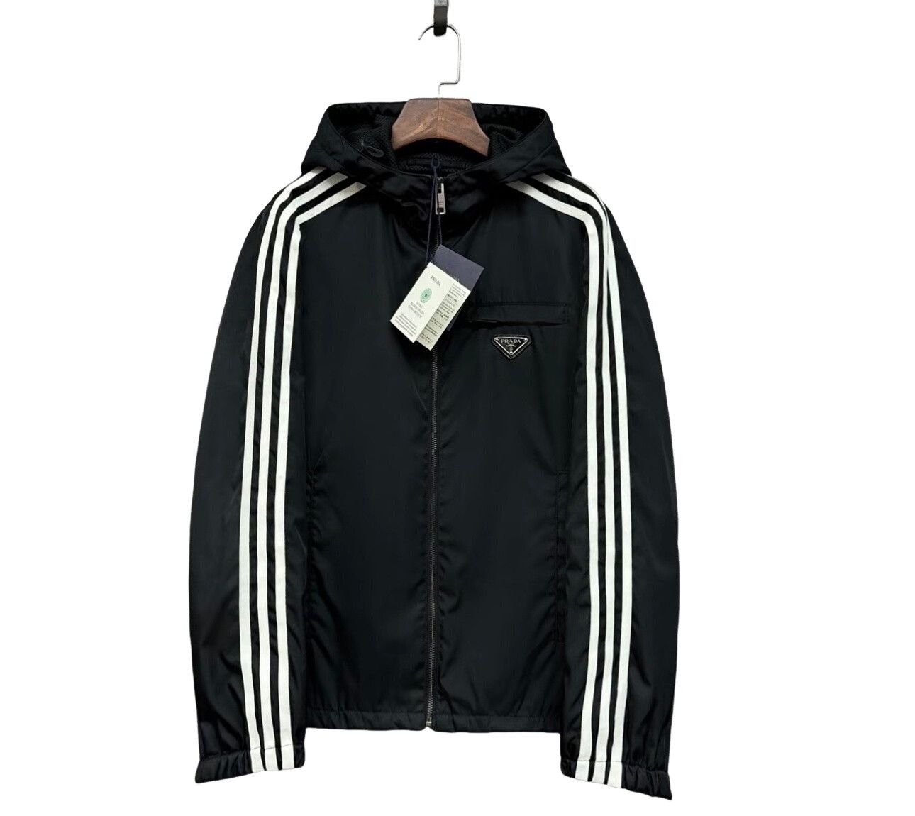 Prada Prada x Adidas Re-Nylon Stripe Light Jacket 40 Size US XXS / EU 40 - 1 Thumbnail