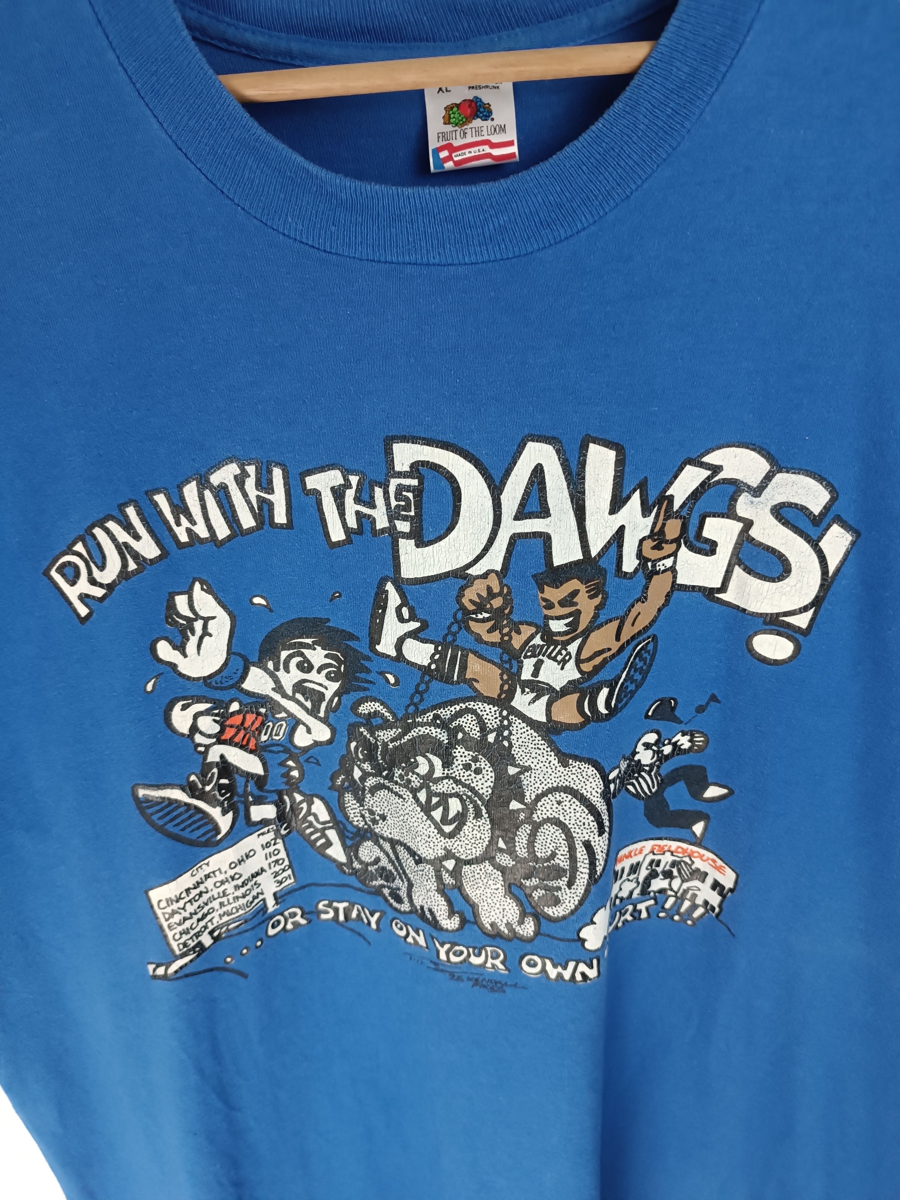 Vintage VERY RARE🔥VINTAGE 90'S RUN WITH THE DAWGS ADULT HUMOR FUNNY Size US XL / EU 56 / 4 - 9 Thumbnail