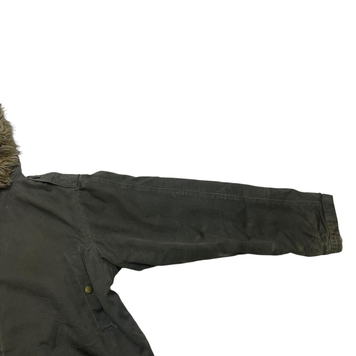 Le Grande Bleu (L.G.B.) 💥Vintage Woolrich Distressed Faux Fur Parka Hooded Jacket Size US M / EU 48-50 / 2 - 8 Thumbnail