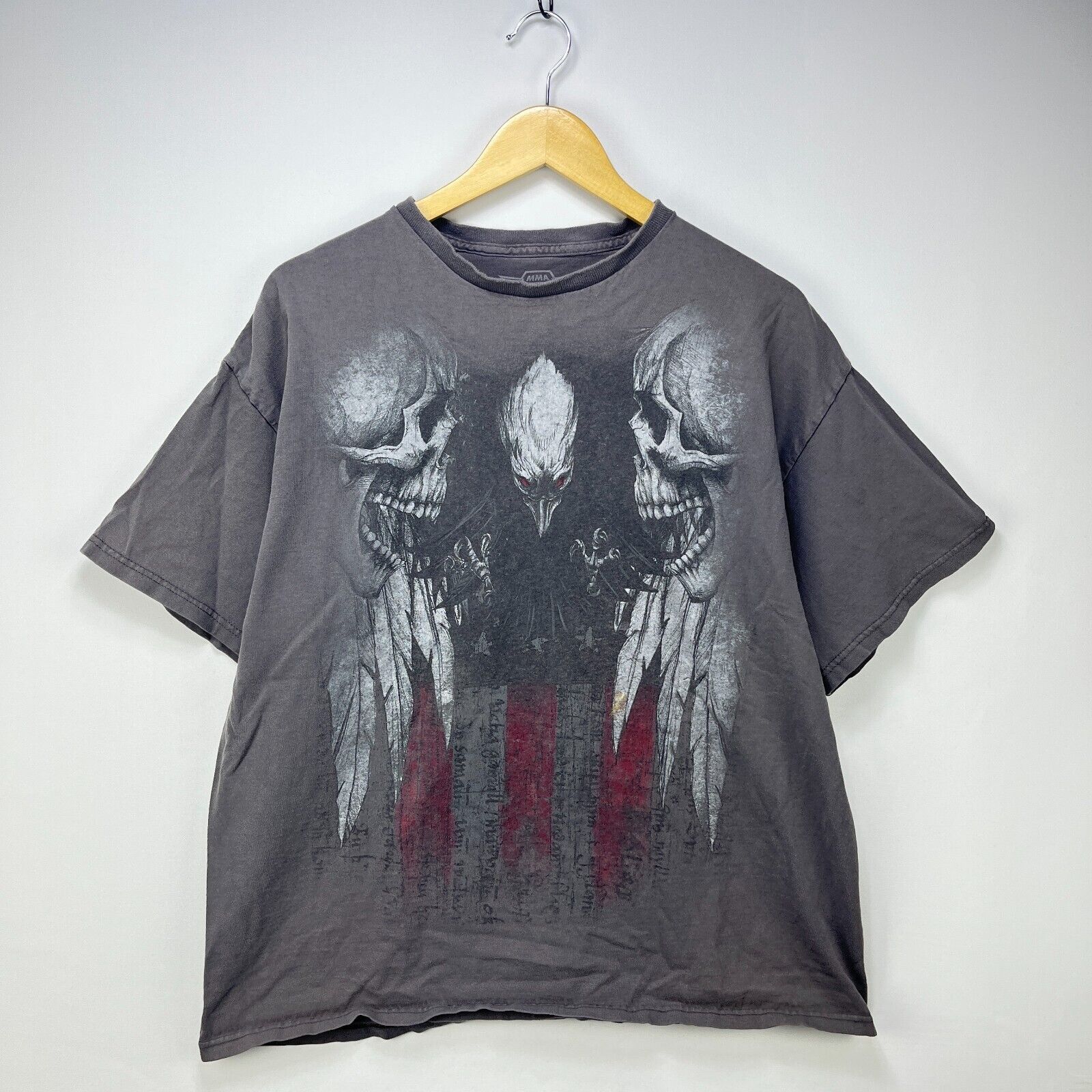 Vintage Vintage Y2K MMA Elite Skull Alien Faded T Shirt XL Size US XL / EU 56 / 4 - 1 Thumbnail