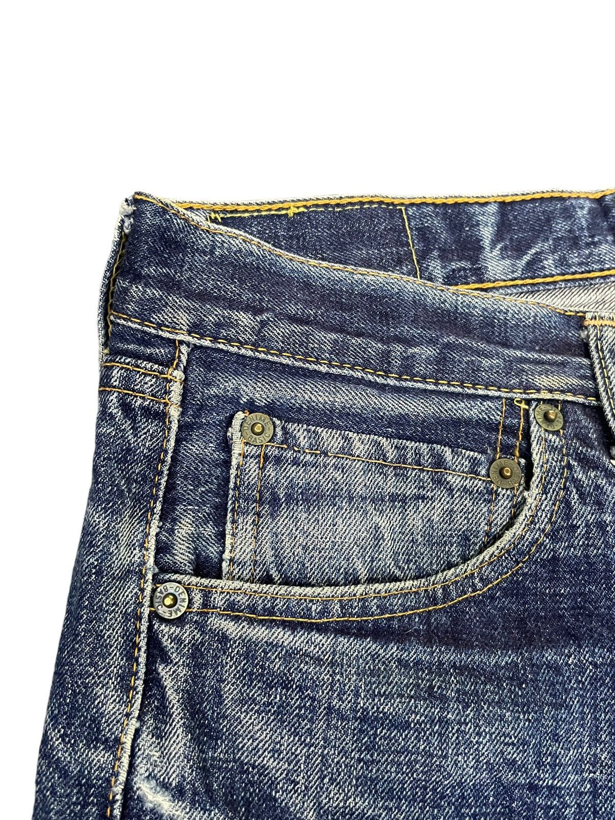 Denime × Vintage Vintage Denime x Shiprs Selvedge Distresed Denim Size US 31 - 6 Thumbnail