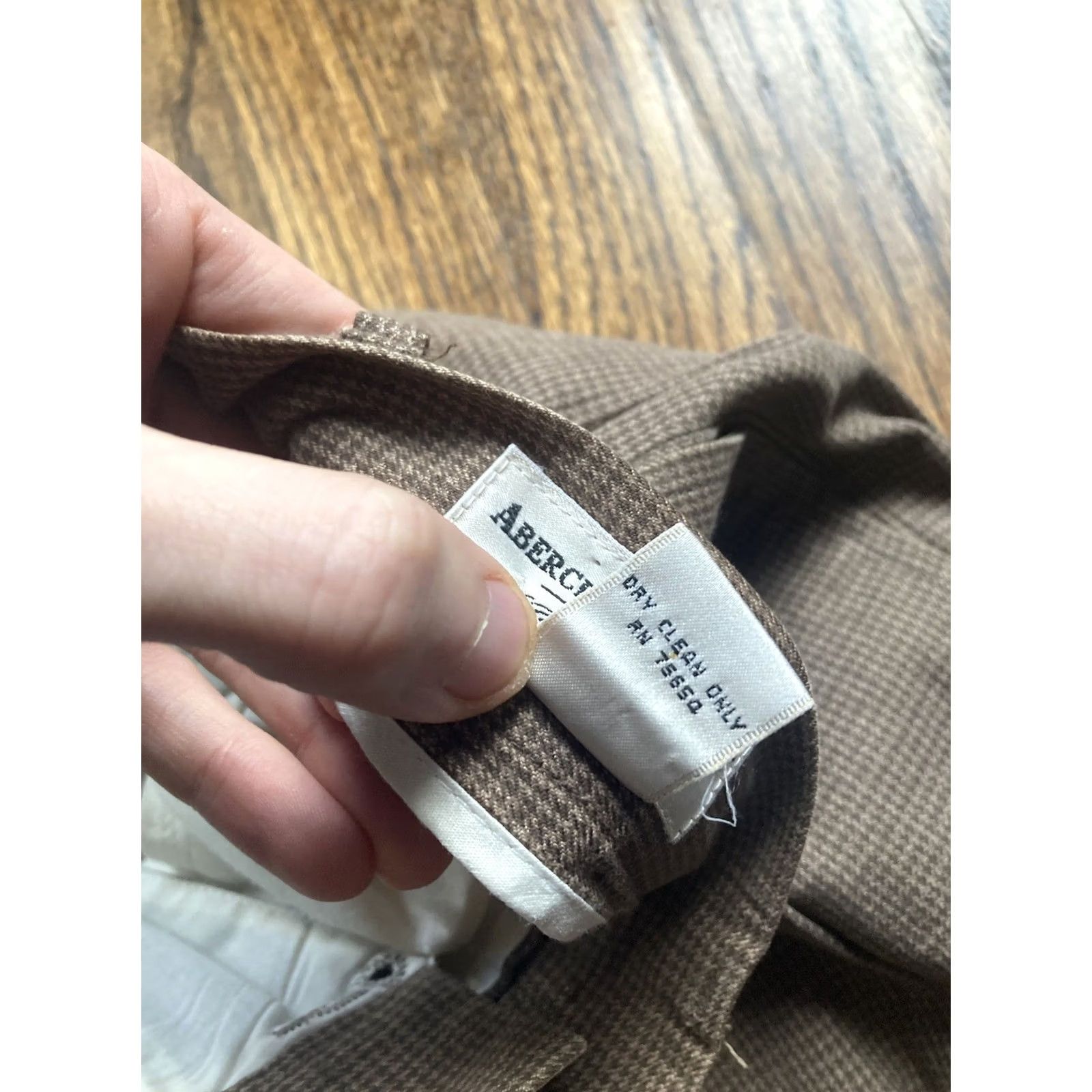 Abercrombie & Fitch VINTAGE Abercrombie Fitch Pants VTG 90s Brown Houndstooth Mens 36x34 fits 34x32 Slacks Size US 36 / EU 52 - 7 Thumbnail