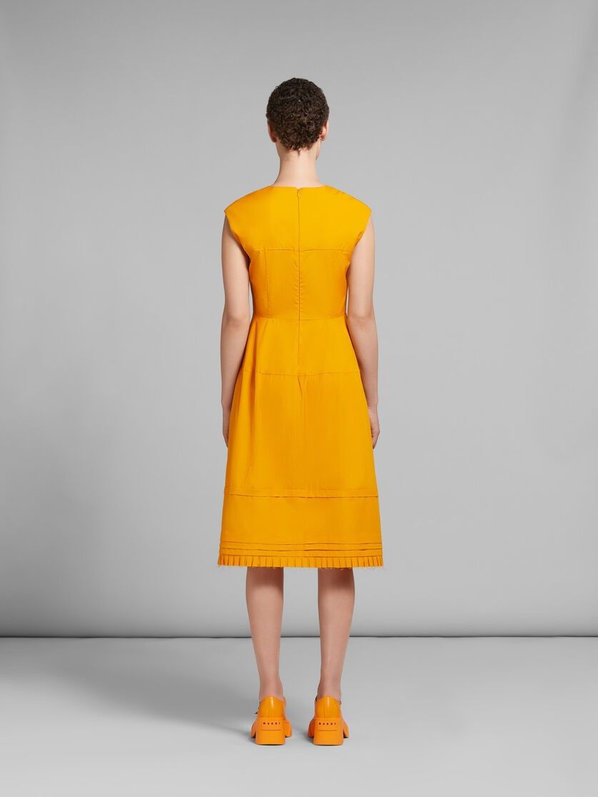 Marni oc11z0525 Bio Poplin Midi Dress in Light Orange Size XL / US 12-14 / IT 48-50 - 5 Thumbnail