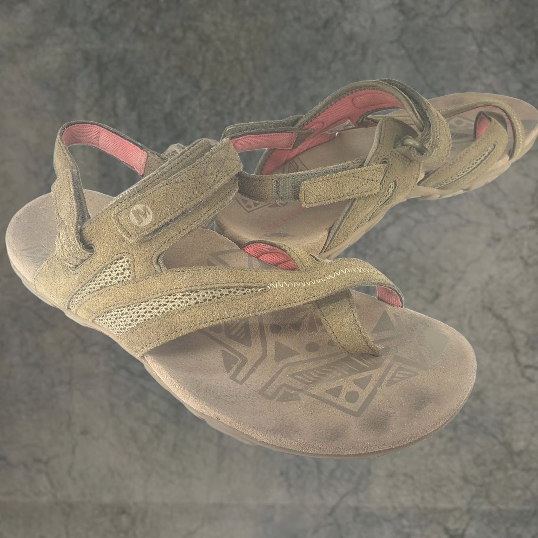 Merrell Merrell Kangaroo Delta Sandspur Suede Sport Sandals Women 9 40 Tan Adjustable Strap Arch Support Cushioned Non-Slip Hiking Shoes Sandals Size US 7 / IT 37 - 1 Thumbnail
