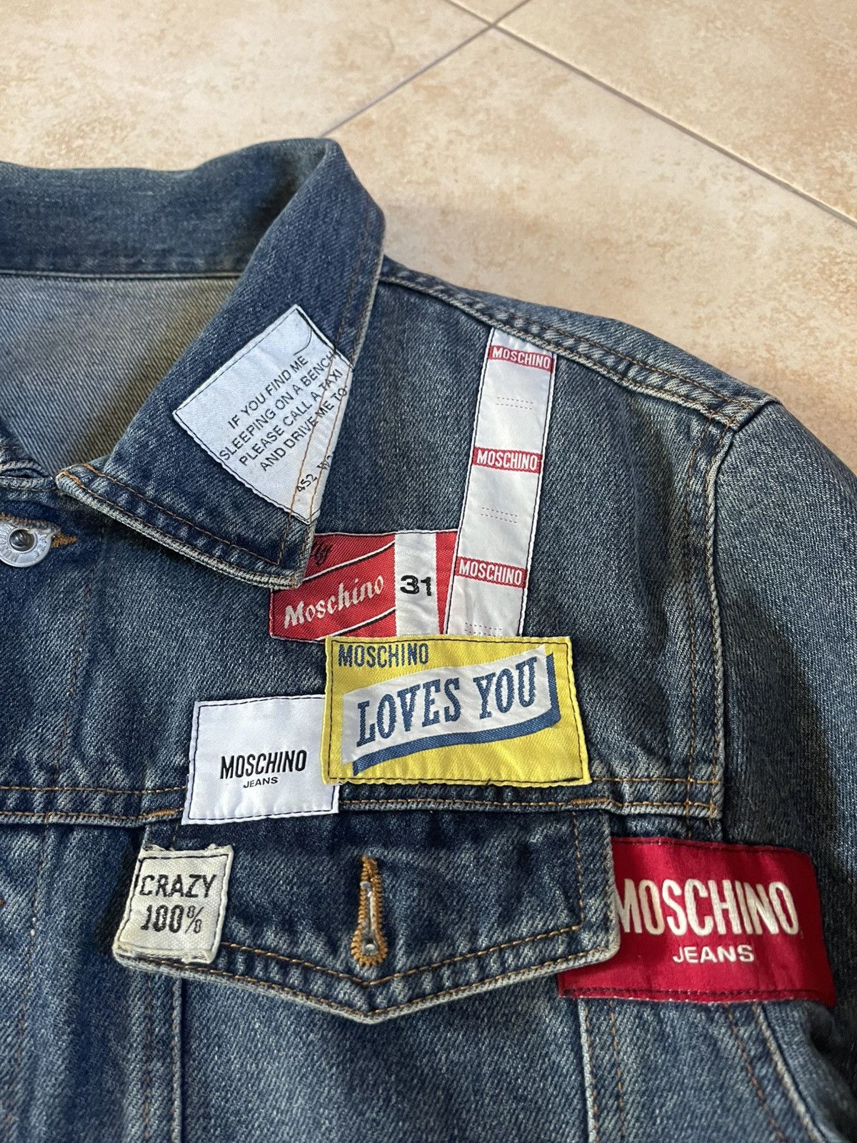 Designer × Moschino Vintage Moschino Jeans Denim Jakcet With Patches Size US M / EU 48-50 / 2 - 3 Thumbnail