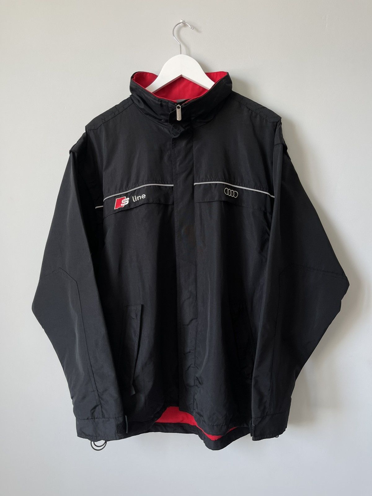 Audi AUDI S-Line Hooded Nylon Transformer Jacket Windbreaker Size US XL / EU 56 / 4 - 1 Thumbnail