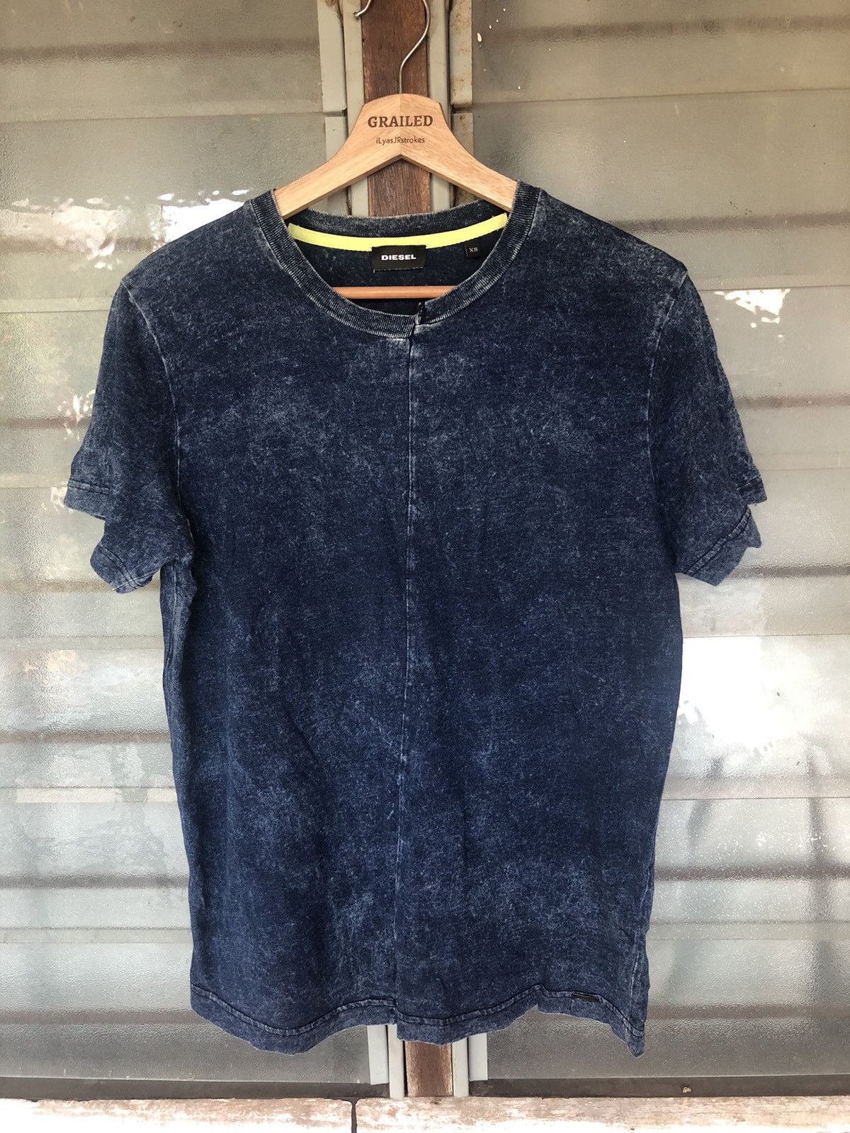 Diesel Vintage Diesel Plain Blue Distressed Shirt Tee Size US XS / EU 42 / 0 - 1 Thumbnail
