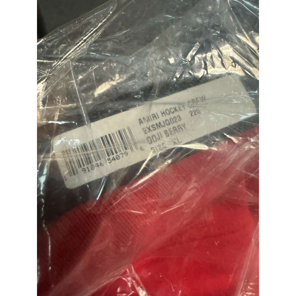 Amiri o1rshd1 Amiri Hockey Crewneck Sweatshirt in Goji Berry Size US XL / EU 56 / 4 - 17 Thumbnail