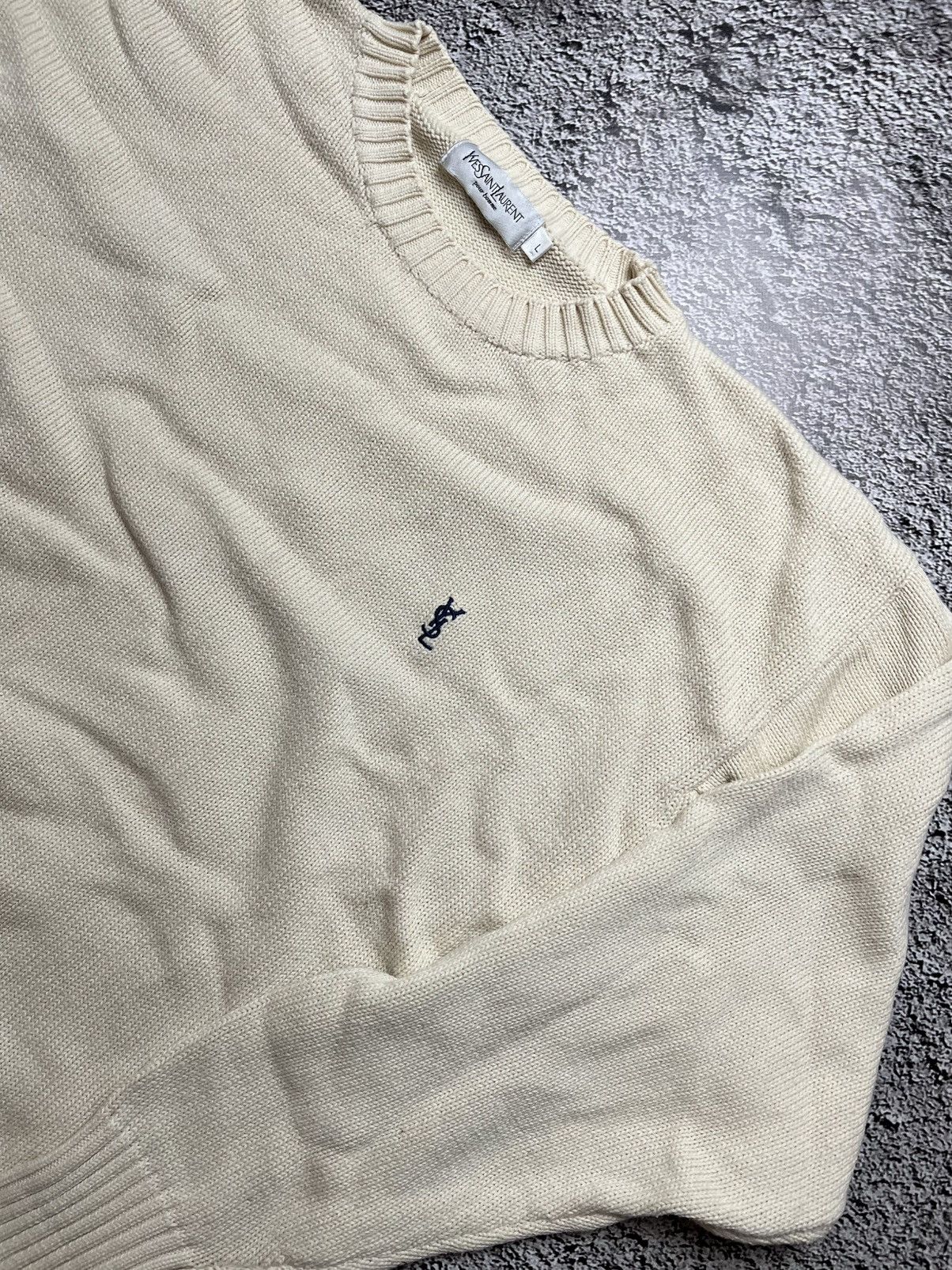 Yves Saint Laurent YSL Yves Saint Laurent vintage hard knit sweater Size US L / EU 52-54 / 3 - 2 Thumbnail
