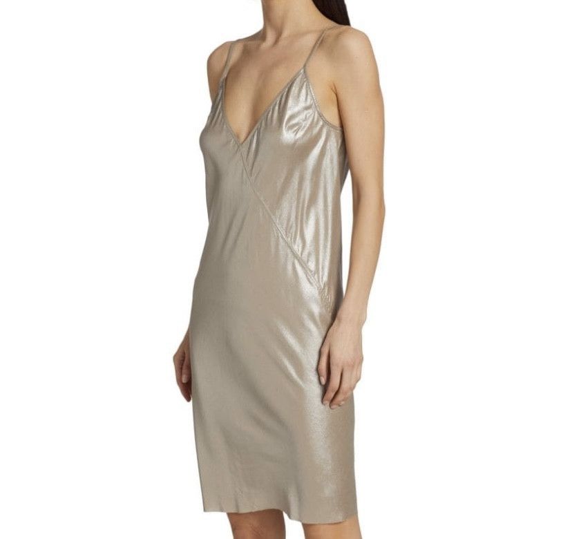 Rick Owens Rick Owens Fogachine SS22 Metallic Slip Dress Size M / US 6-8 / IT 42-44 - 3 Thumbnail