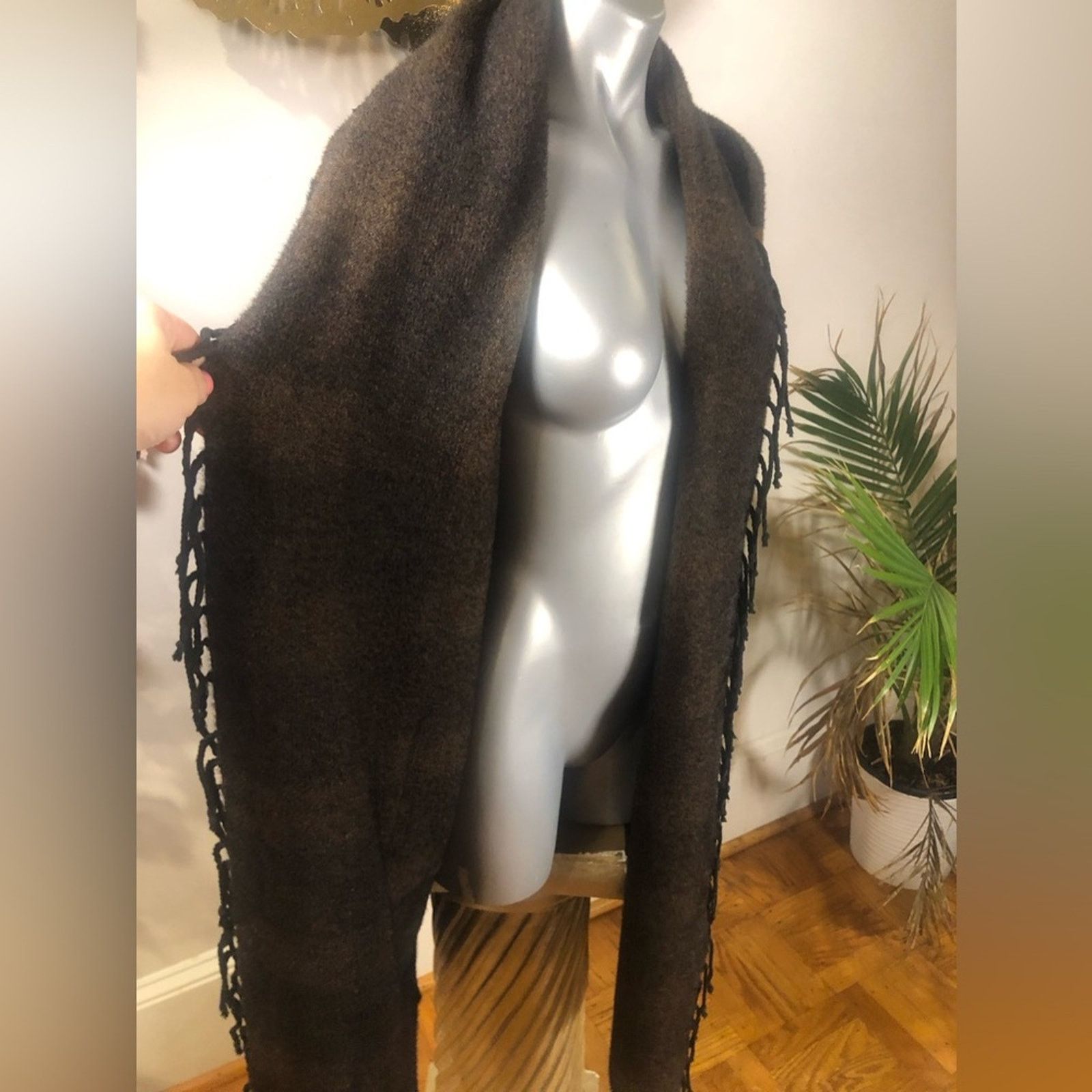 Other Long cardigan sweater checkered brown and back. Lysse Size M / US 6-8 / IT 42-44 - 8 Thumbnail