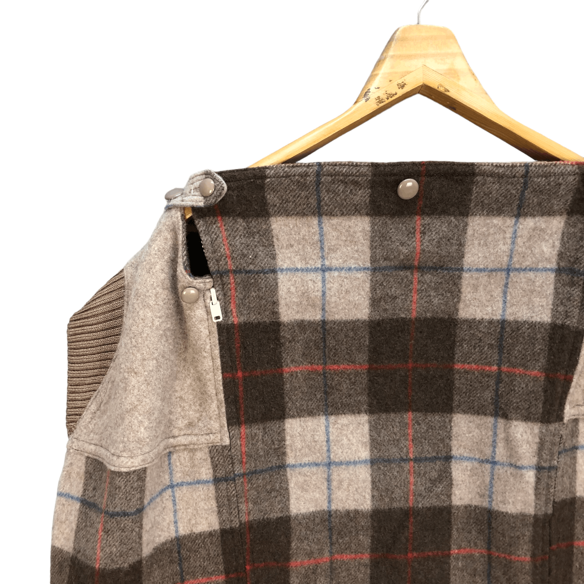 Vintage MARIO LAMB TARTAN REVERSIBLE WOOL SHAWL JACKET #6008-218 Size L / US 10 / IT 46 - 10 Thumbnail