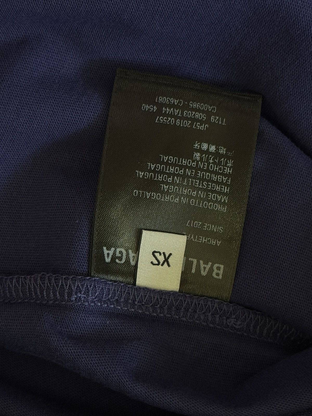 Balenciaga Balenciaga deep blue t shirt Size US XS / EU 42 / 0 - 6 Thumbnail