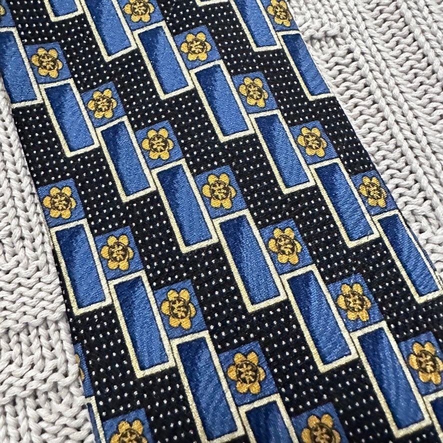 Ermenegildo Zegna Ermenegildo Zegna blue geometric silk tie Size ONE SIZE - 2 Thumbnail