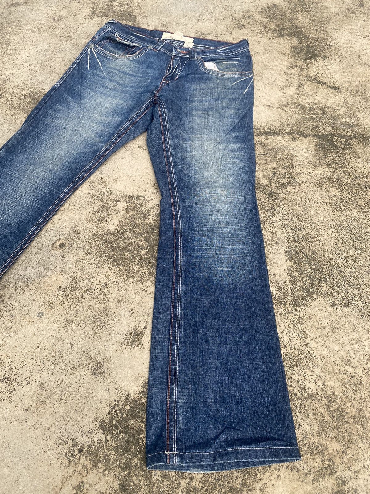 Japanese Brand Flare Jeans Raguna faded Bootcut Size US 32 / EU 48 - 2 Thumbnail