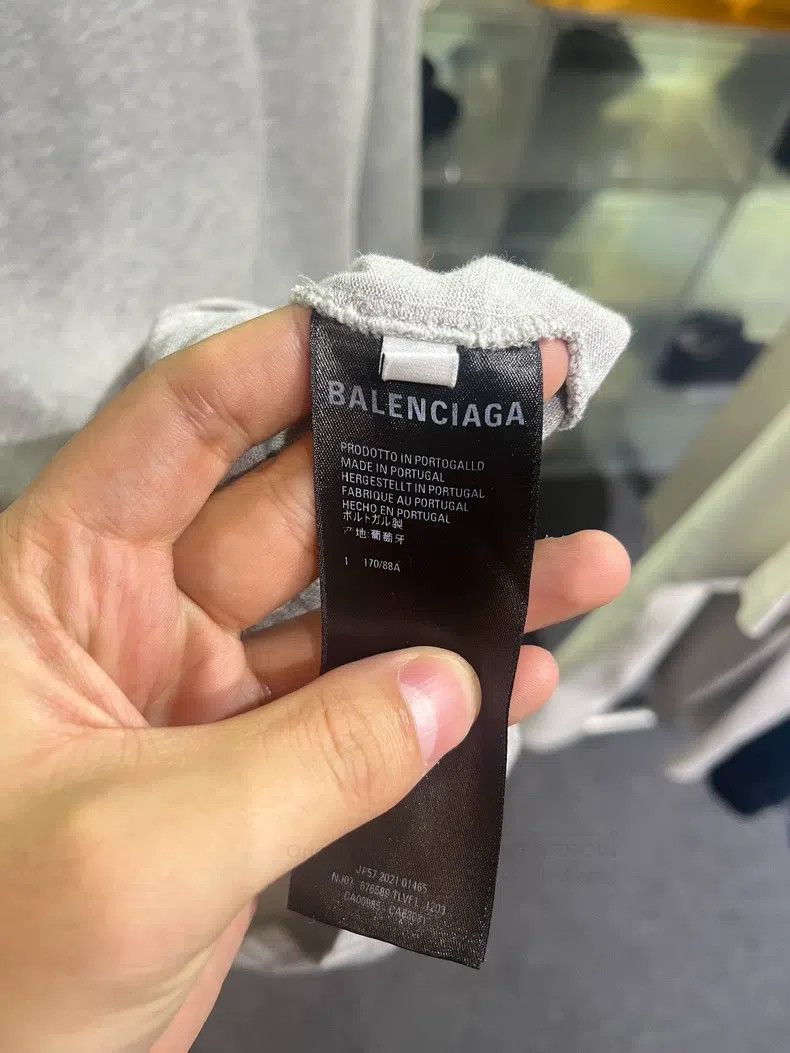 Balenciaga Balenciaga Jelly Logo Short Sleeve Grey Size US S / EU 44-46 / 1 - 6 Thumbnail