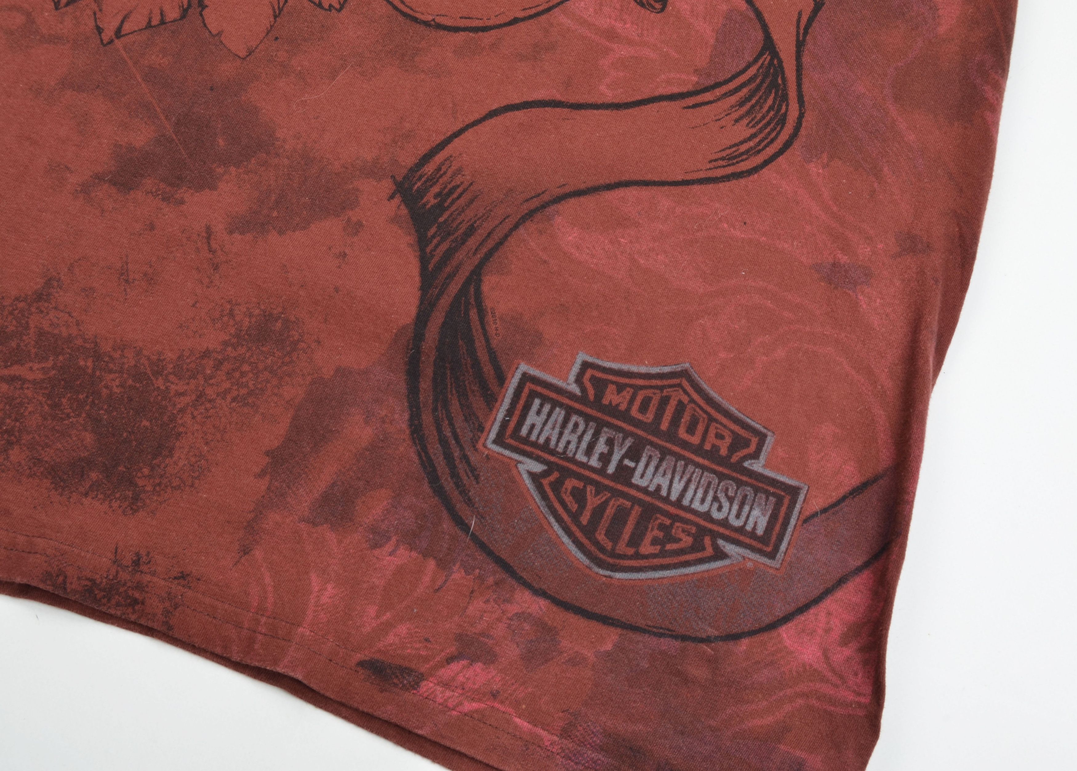 Harley Davidson Harley Davidson Y2K Grunge Biker Big Eagle 2009 Tee Size US L / EU 52-54 / 3 - 4 Thumbnail