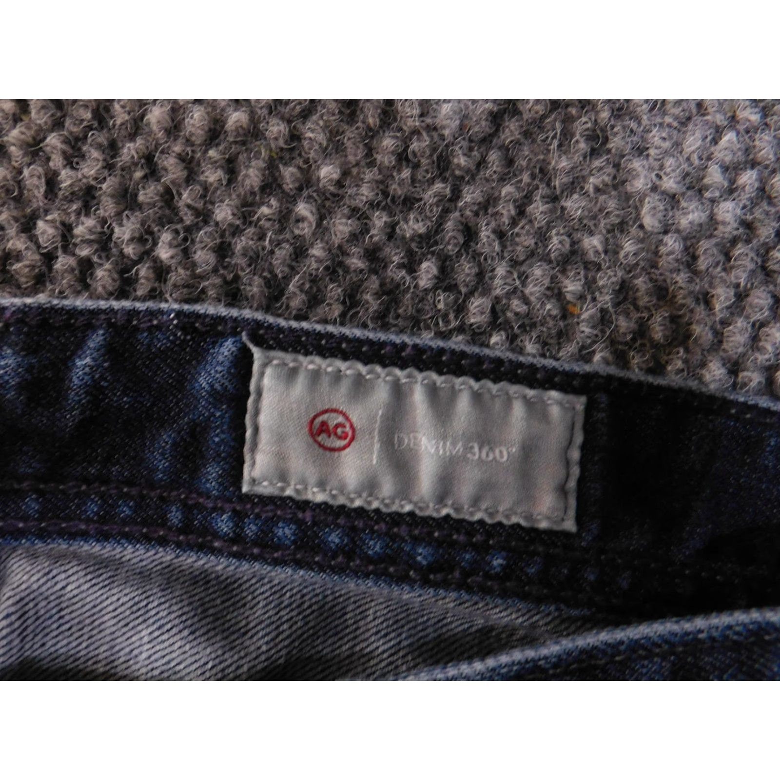 Denime AG Adriano Goldschmied Jeans Mens 30x34 Blue Denim 360 Straight Distressed Jeans Mens Slim Straight Denim 30x34 Blue Distressed Mens Size US 30 / EU 46 - 3 Thumbnail