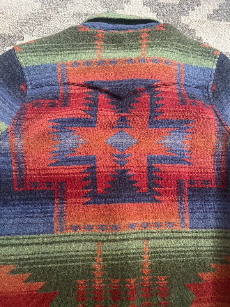 RRL Ralph Lauren RRL Ralph Lauren Southwest wool shirt jacket sweater leath Size US M / EU 48-50 / 2 - 8 Thumbnail