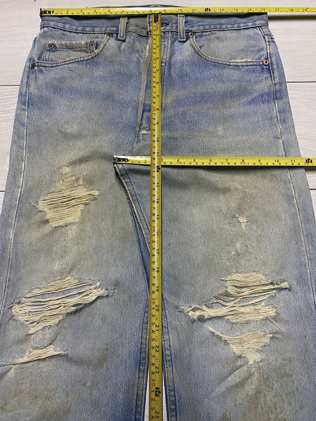 Levi's Vintage Levis 501xx 90s Grunge Distressed Jeans Size US 32 / EU 48 - 17 Thumbnail