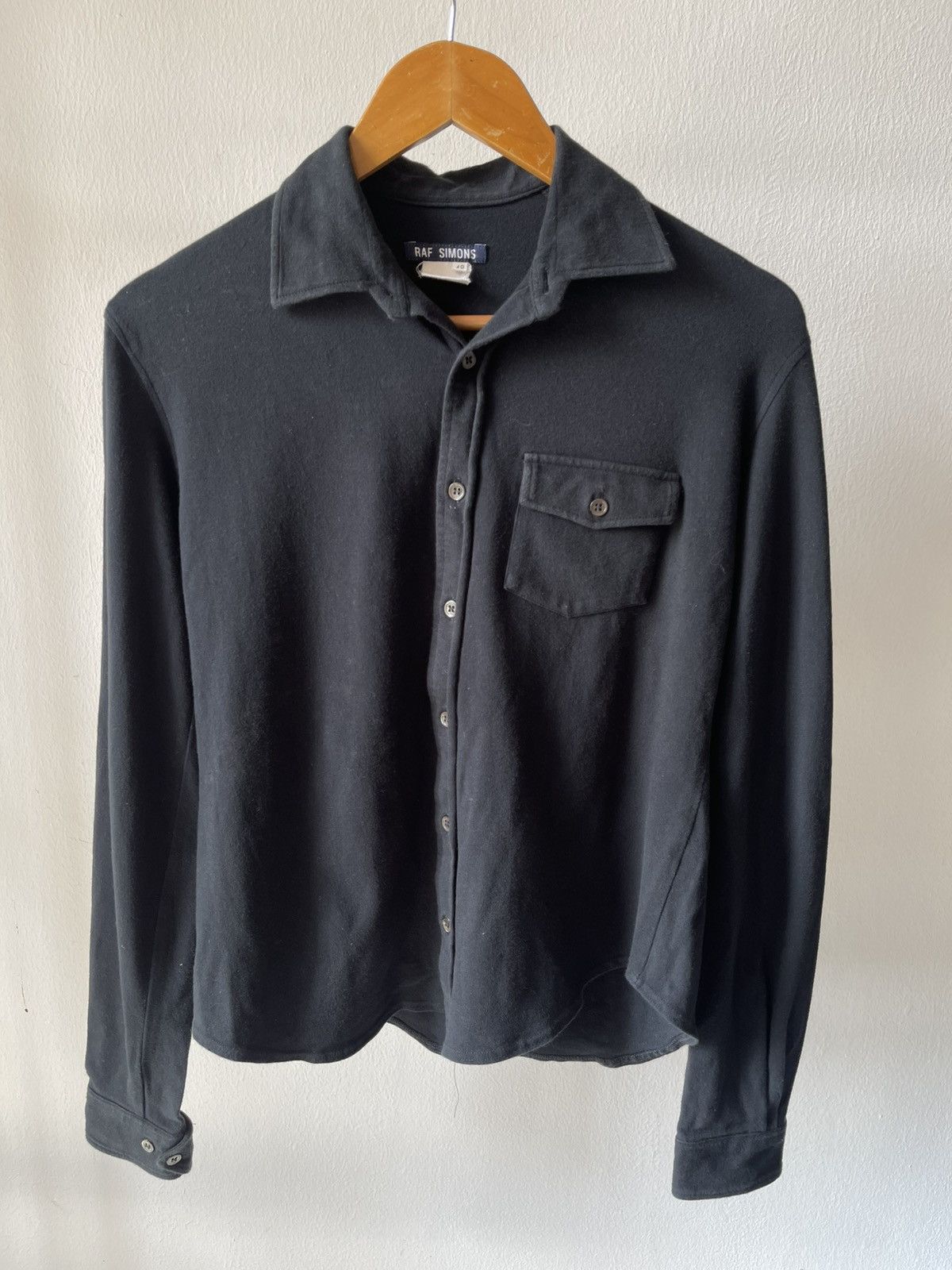 Raf Simons 1998 Raf Simons Single Pocket Long Sleeve Polo Size US S / EU 44-46 / 1 - 3 Thumbnail