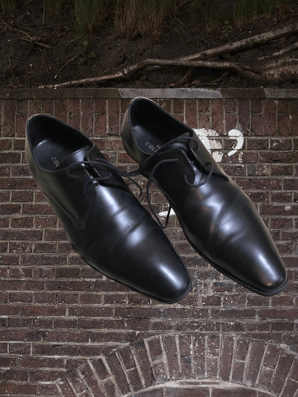 Versace Versace Collection Derby Shoes Mens Size 43 Black Leather Size US 10 / EU 43 - 1 Thumbnail