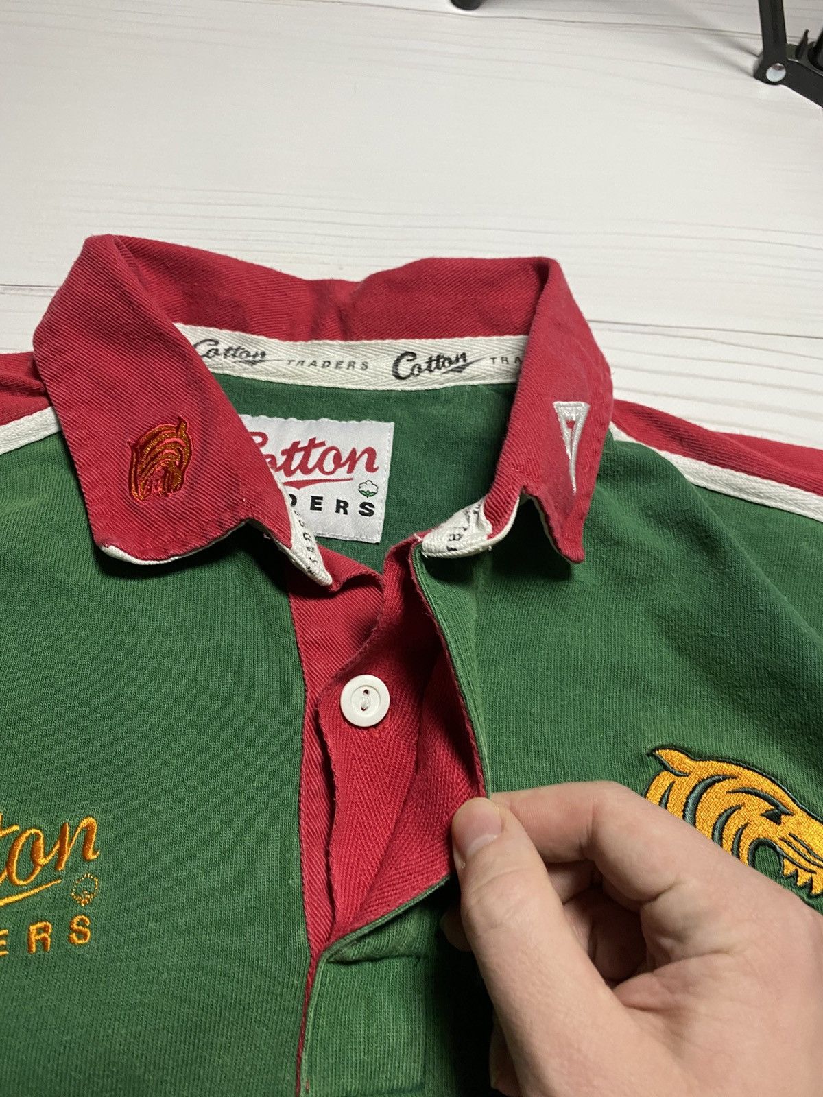 Cotton Traders Vintage Leicester Tigers 2001/02 home rugby y2k longsleeve Size US XL / EU 56 / 4 - 9 Thumbnail