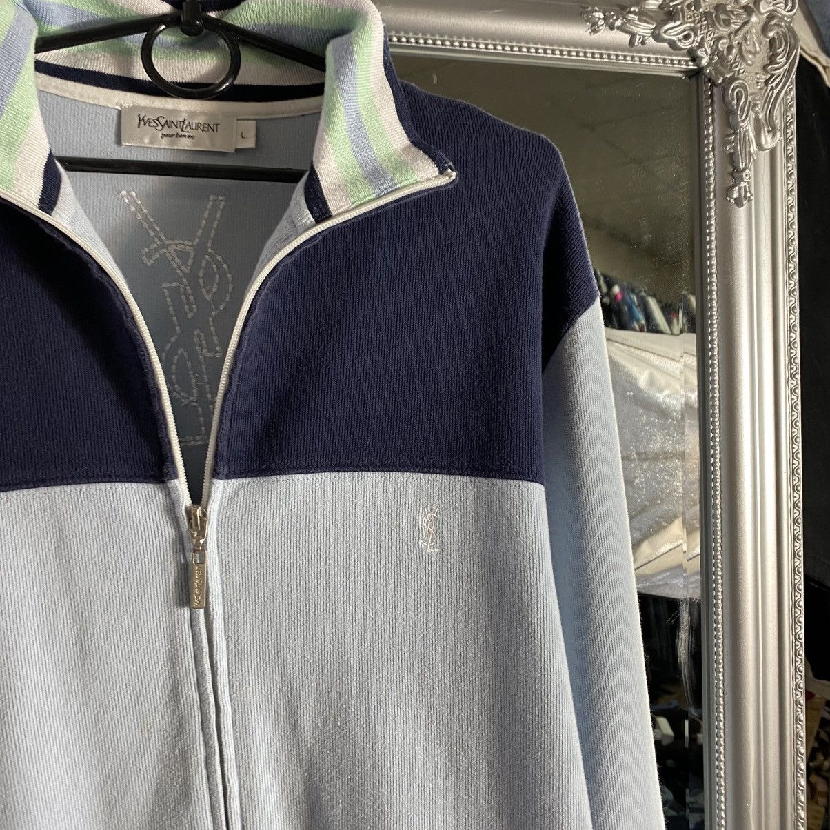Yves Saint Laurent Vintage YvesSaintLaurent Big Logo YSL Zip Up Longsleeve Size US L / EU 52-54 / 3 - 5 Thumbnail