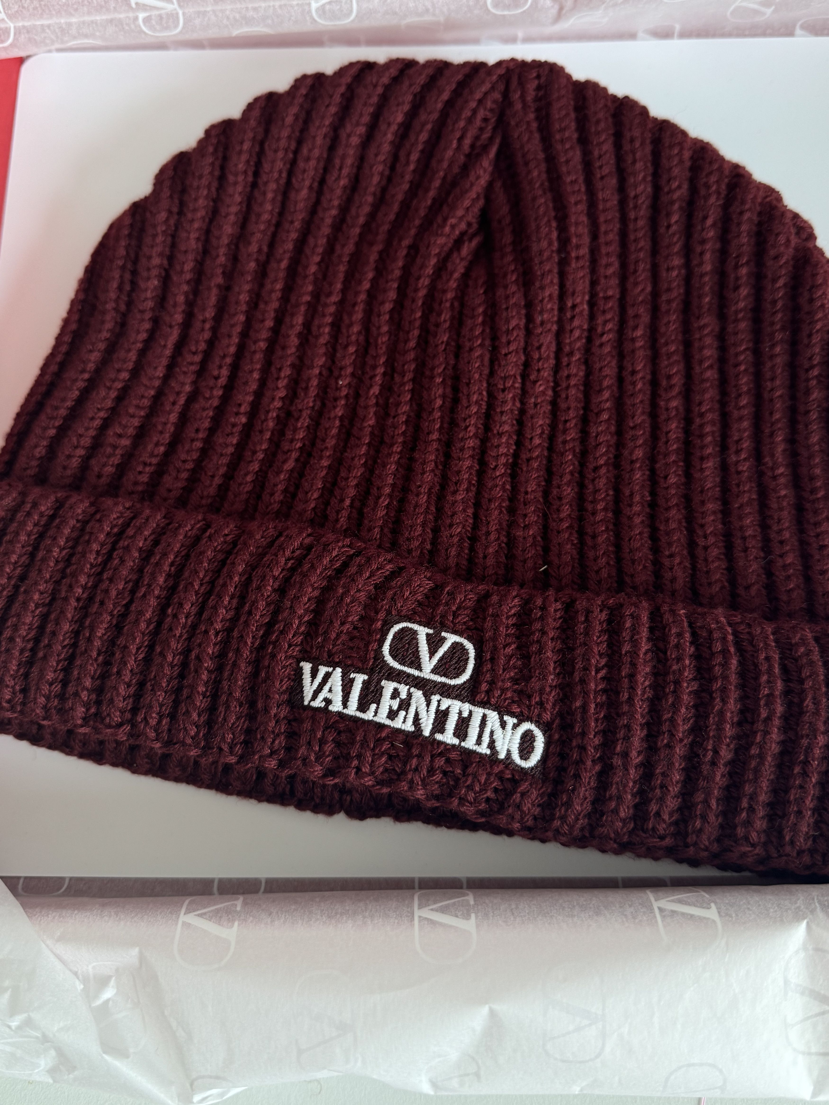 Valentino VALENTINO HAT | BURGUDNY | NEW Size ONE SIZE - 3 Thumbnail