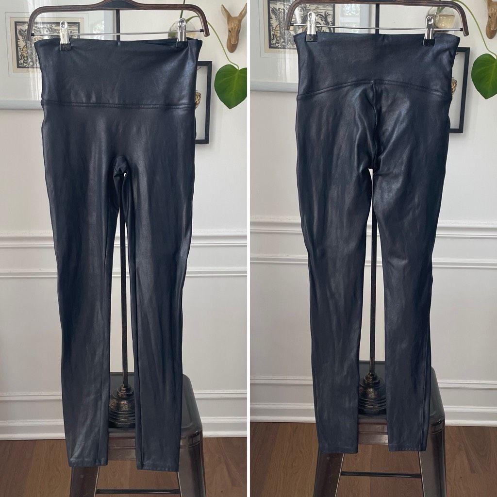Spanx Spanx Faux Leather Leggings Black $98 L Size 31" - 1 Thumbnail