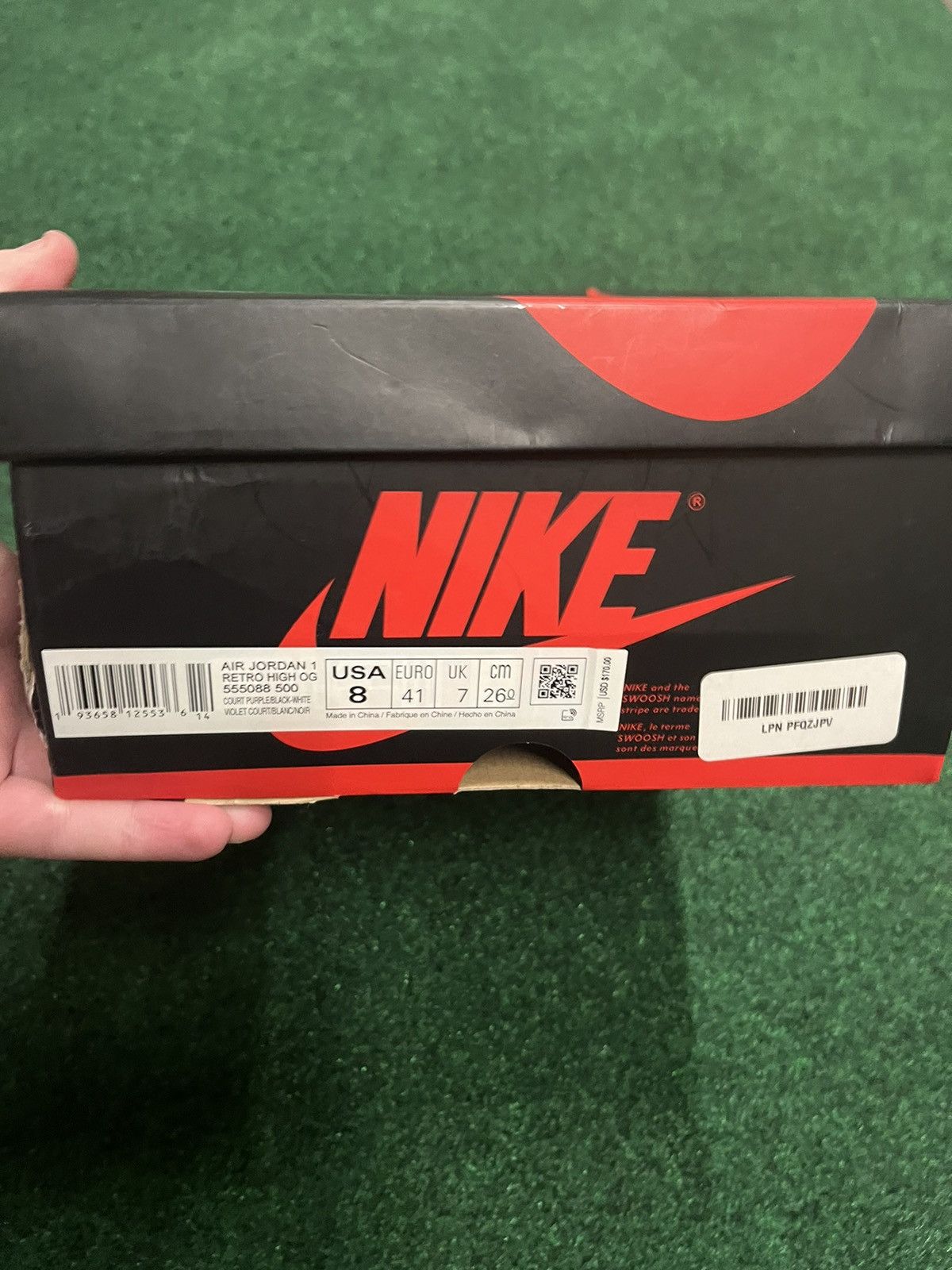 Jordan Brand Jordan 1 Court Purple OG High Size US 8 / EU 41 - 7 Thumbnail