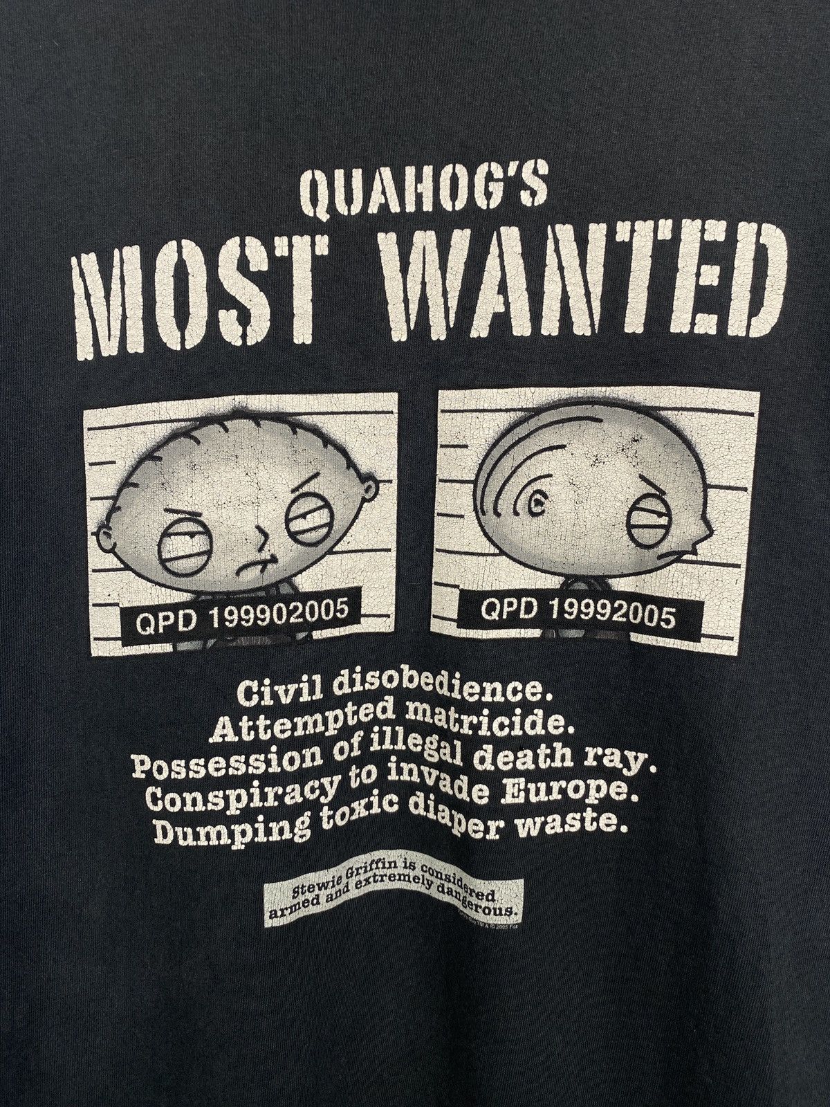 Cartoon Network 🇺🇸 Vintage Y2K Family Guy Most Wanted Griffin Fox TV Show Tee Size US M / EU 48-50 / 2 - 4 Thumbnail