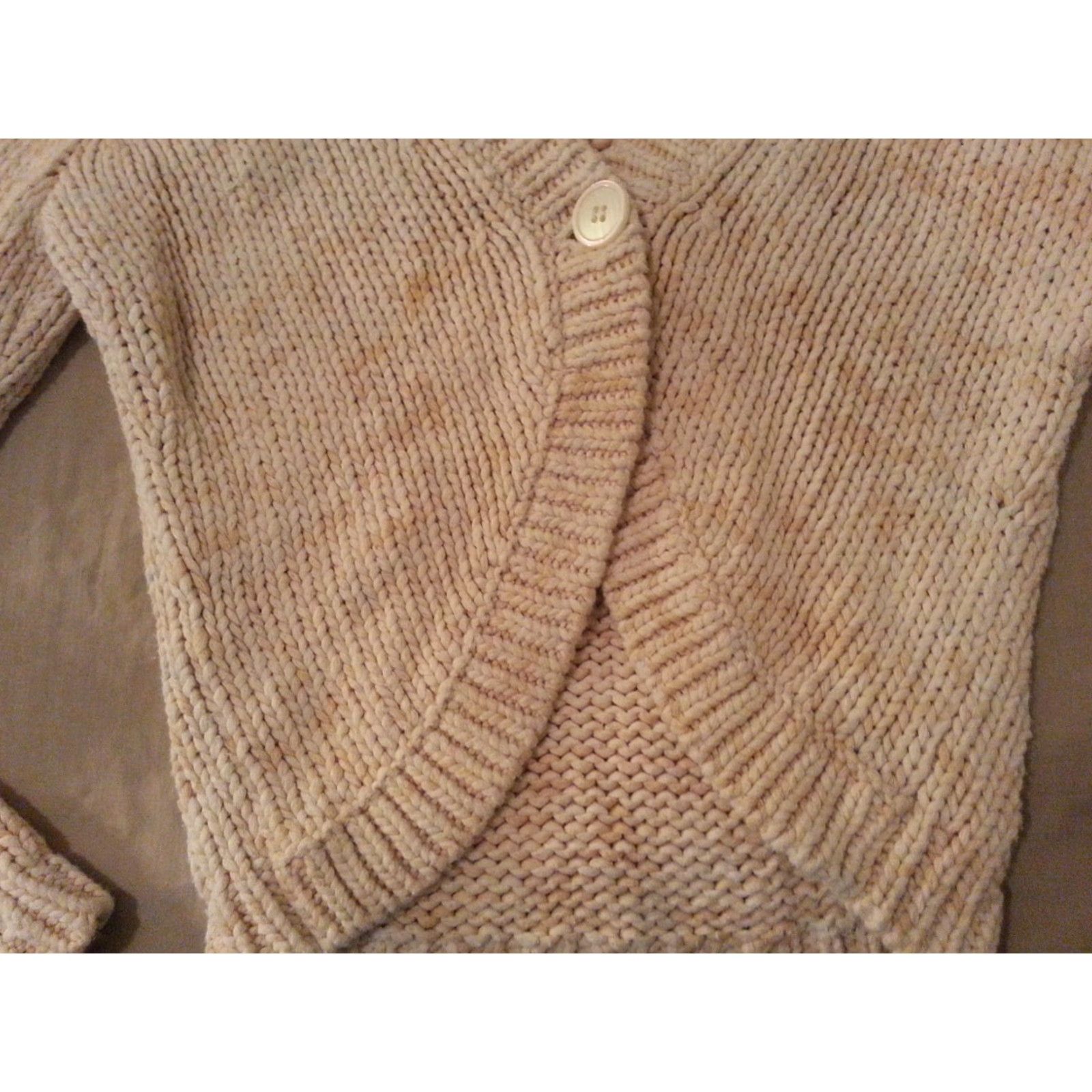 Ann Taylor VINTAGE? (No) Ann Taylor Womens Cardigan Sweater Jacket XS Cotton Beige Slim? Size XS / US 0-2 / IT 36-38 - 3 Thumbnail