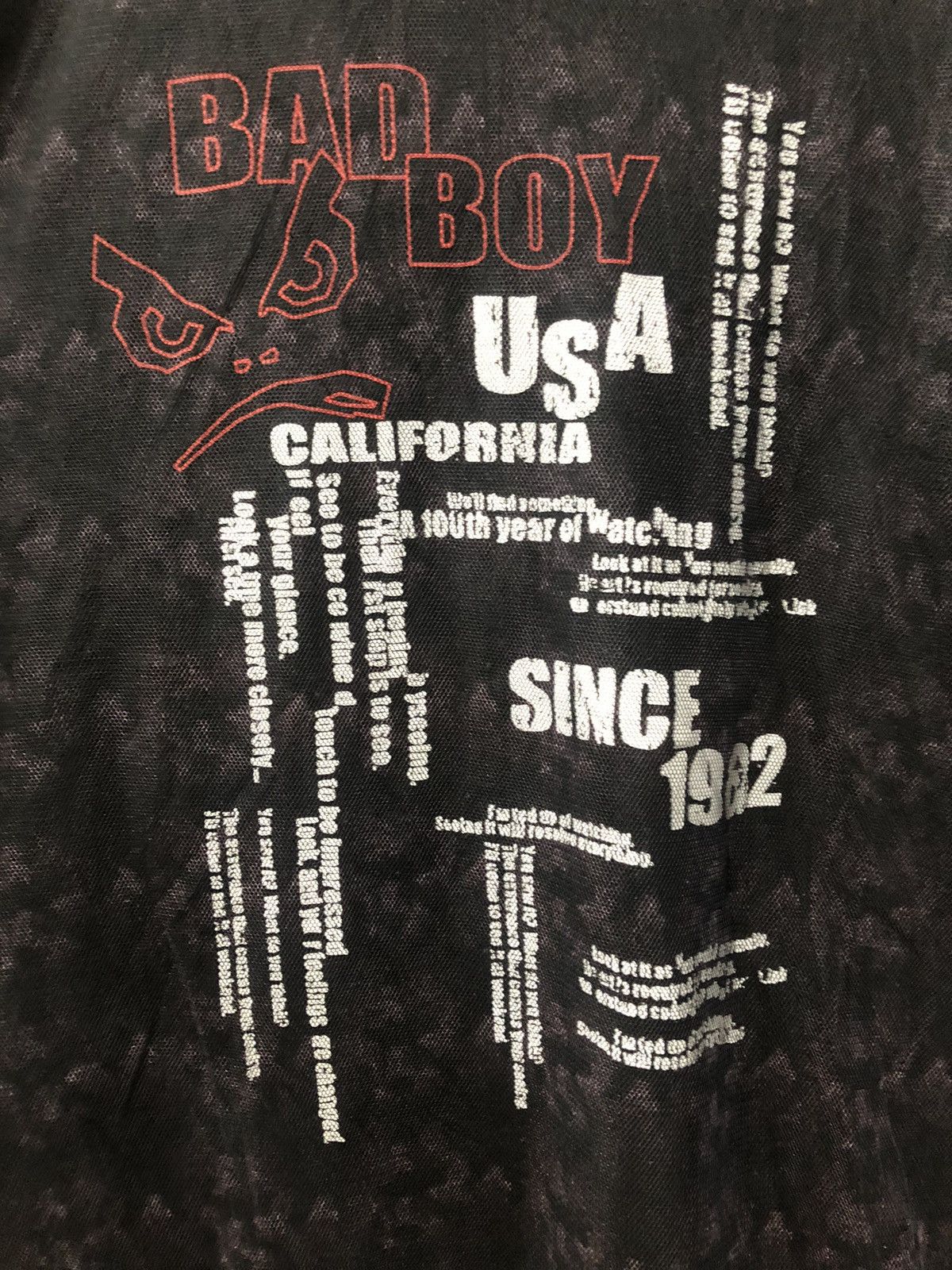 14th Addiction Y2K BadBoy Double Layer Mesh Poem Tee Size US L / EU 52-54 / 3 - 8 Thumbnail