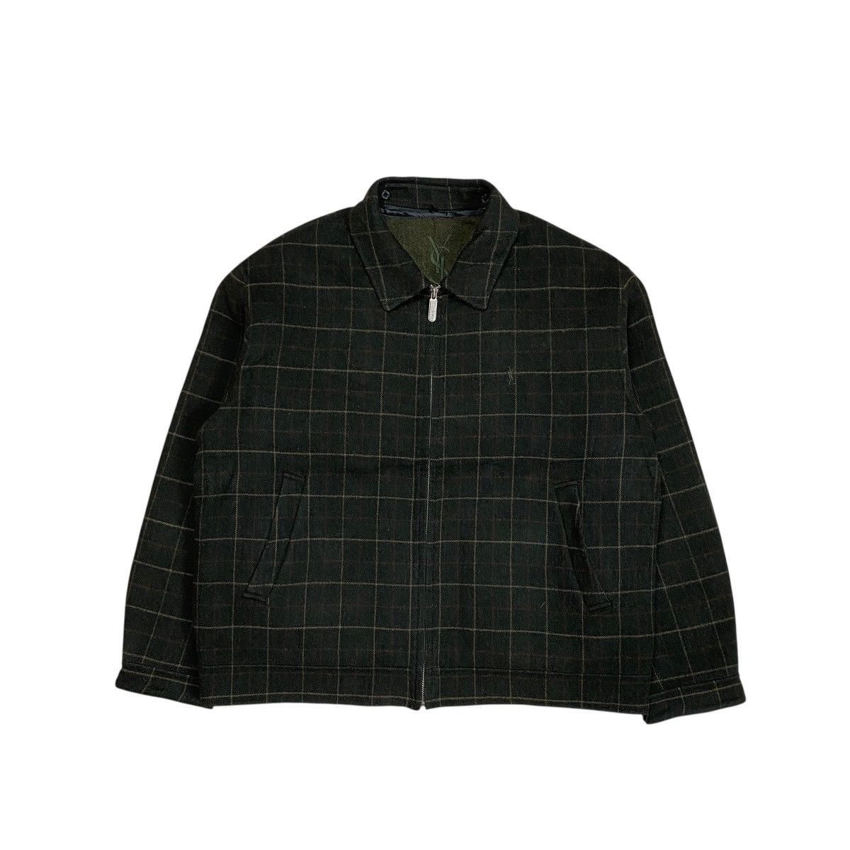 Yves Saint Laurent Yves Saint Laurent Wool Plaid Work Jacket Size US XL / EU 56 / 4 - 1 Thumbnail