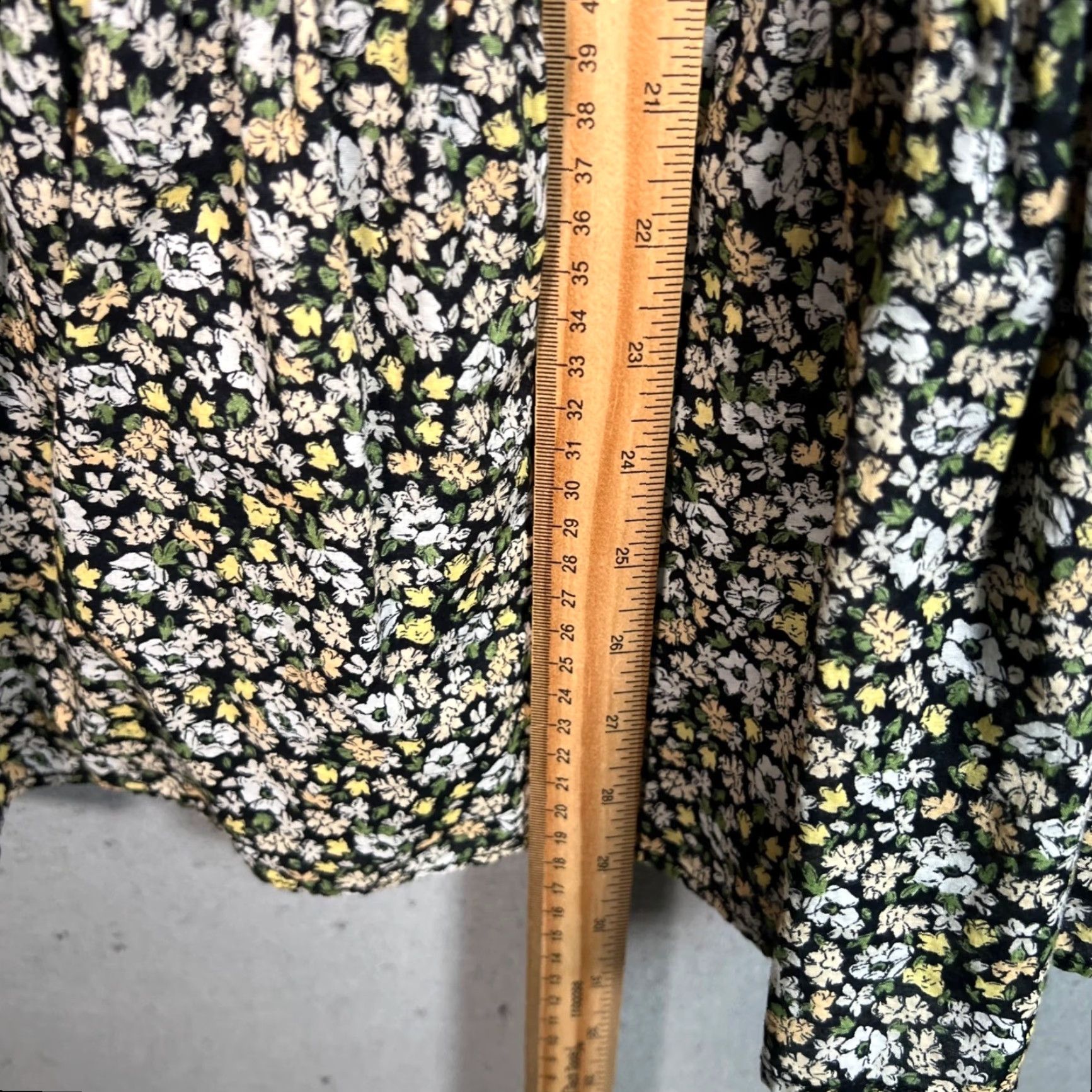 Uniqlo Uniqlo Womens Small Black Floral Cotton Dress Square Neck Puff Sleeves Tiered Dress Size S / US 4 / IT 40 - 7 Thumbnail