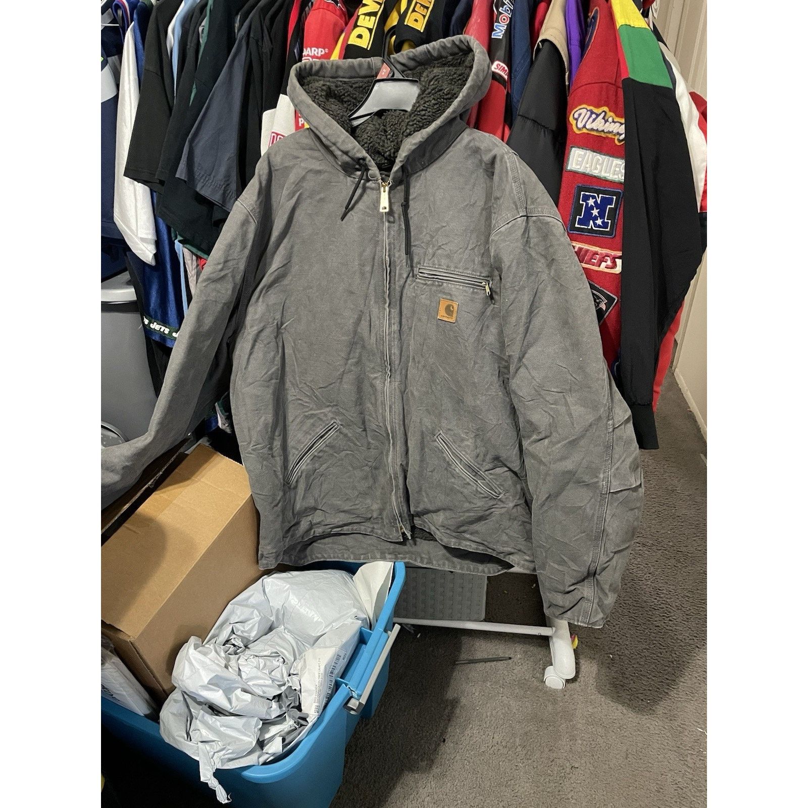 Carhartt × Vintage Carhartt Detroit Jacket J43 ONX Onyx Size XL