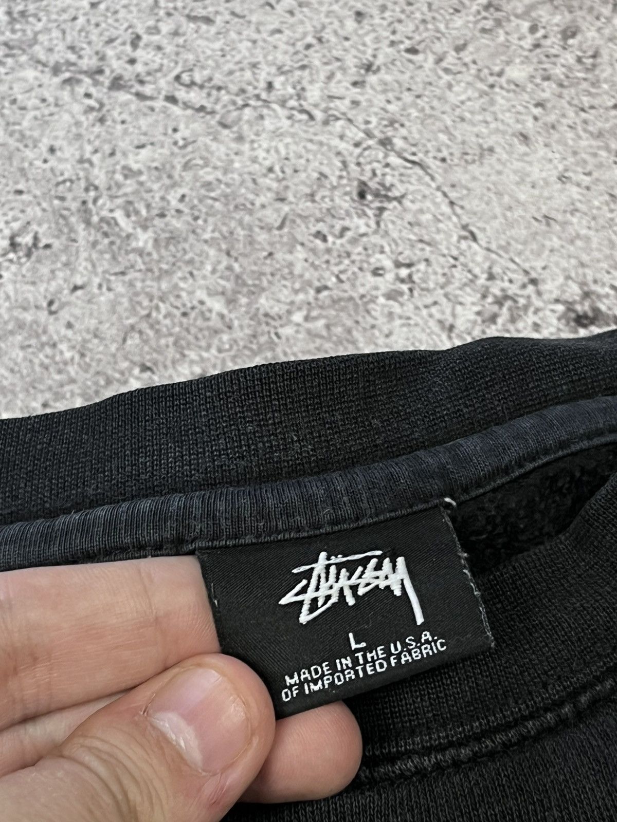 Stussy Vintage Stussy Sweatshirt Washed Distressed Black M Made Usa Size US L / EU 52-54 / 3 - 6 Thumbnail