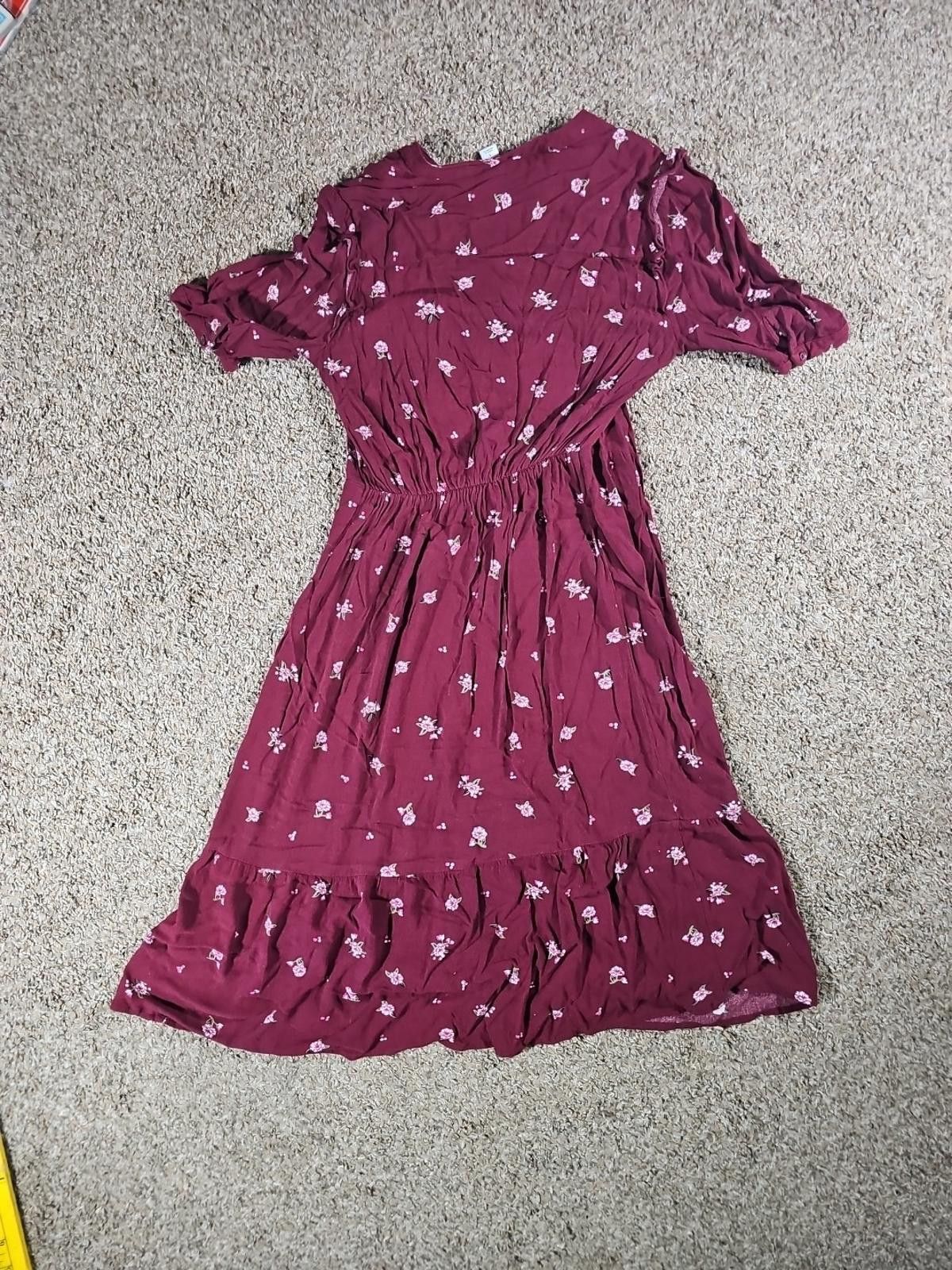 Old Navy Old Navy Dress Red Floral Sz S Size S / US 4 / IT 40 - 7 Thumbnail