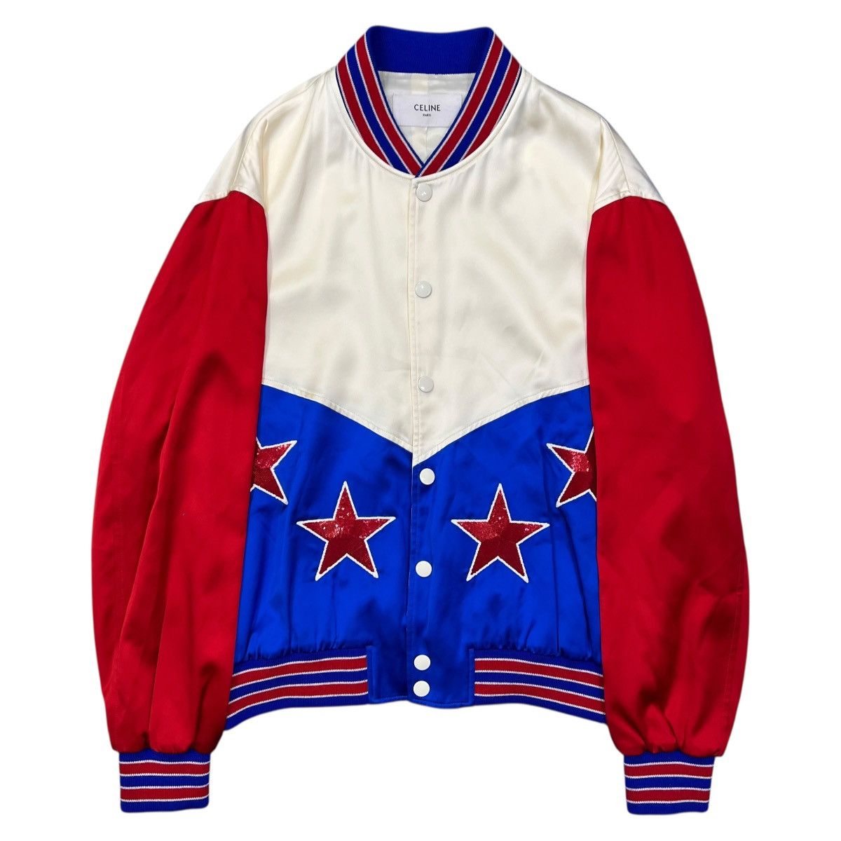 Celine CELINE 23SS HEDI SLIMANE Souvenir Satin Teddy Bomber Jacket Size US L / EU 52-54 / 3 - 1 Thumbnail