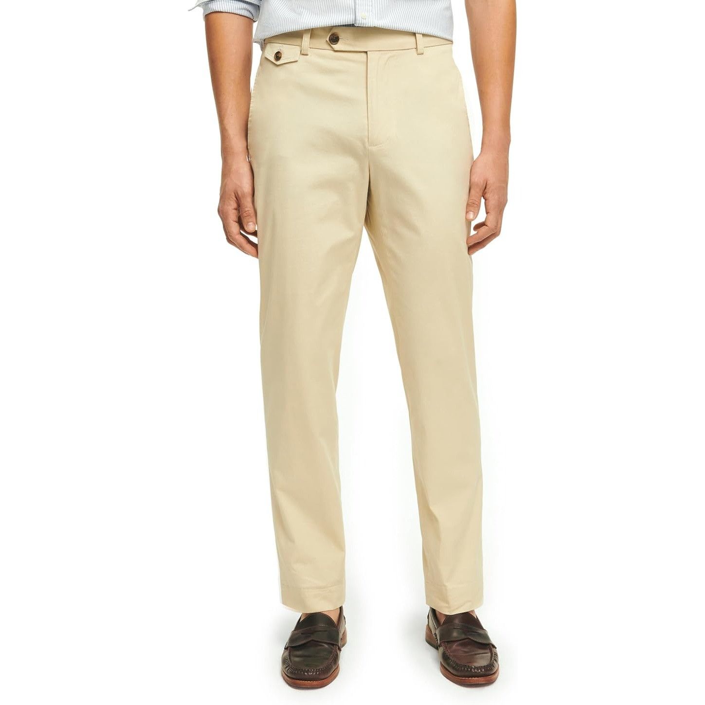 Brooks Brothers Brooks Brothers Mens Milano Fit Beige Supima Cotton Chinos 2 Size US 28 / EU 44 - 1 Thumbnail