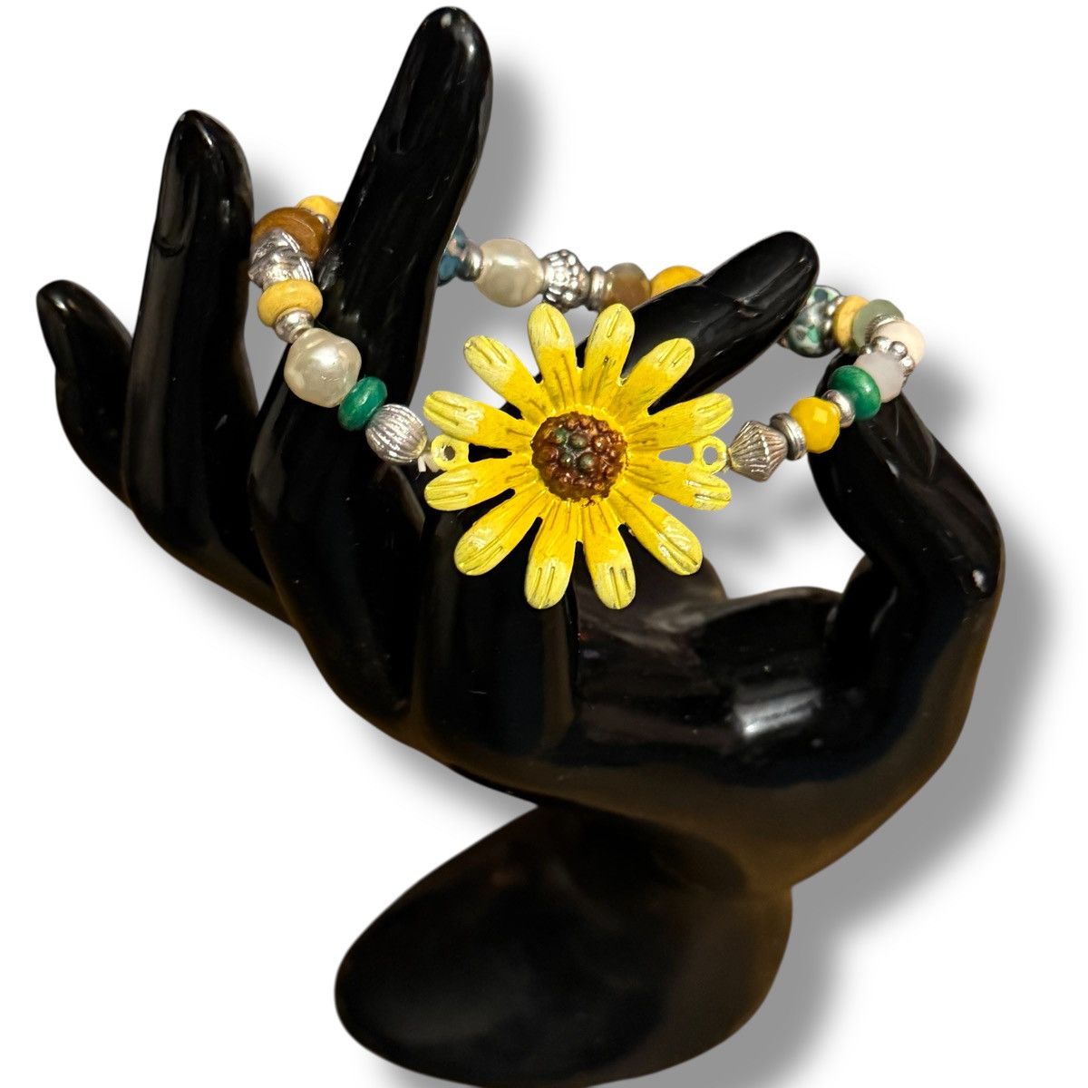 Other Yellow sunflower multicolor bead stretch bracelet Size ONE SIZE - 2 Thumbnail
